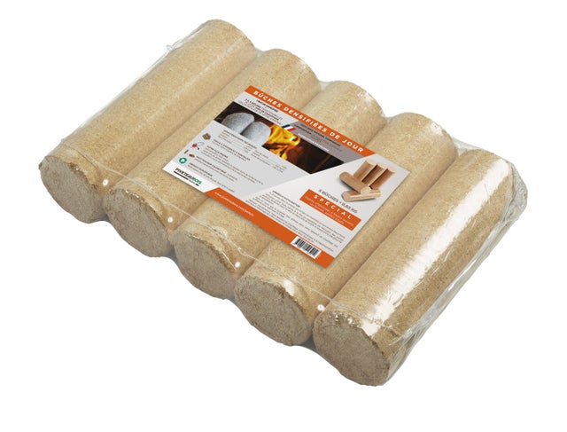 Bûches compressées PIVETEAU, 5 bûches, L28, Feuillus-Epicéa-Pin maritime-Douglas