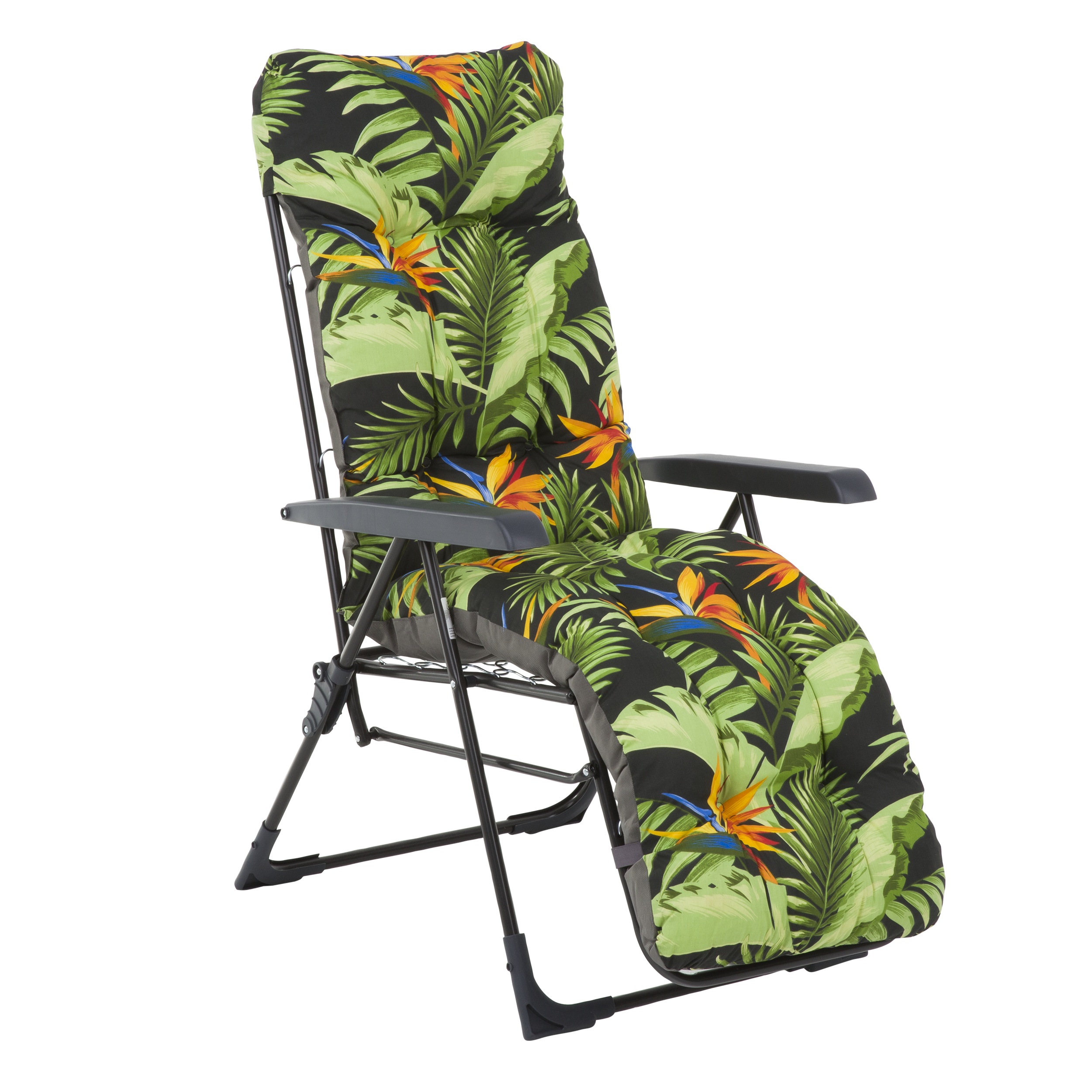 Fotel ogrodowy Malaga Plus składany antracytowo-zielony Patio