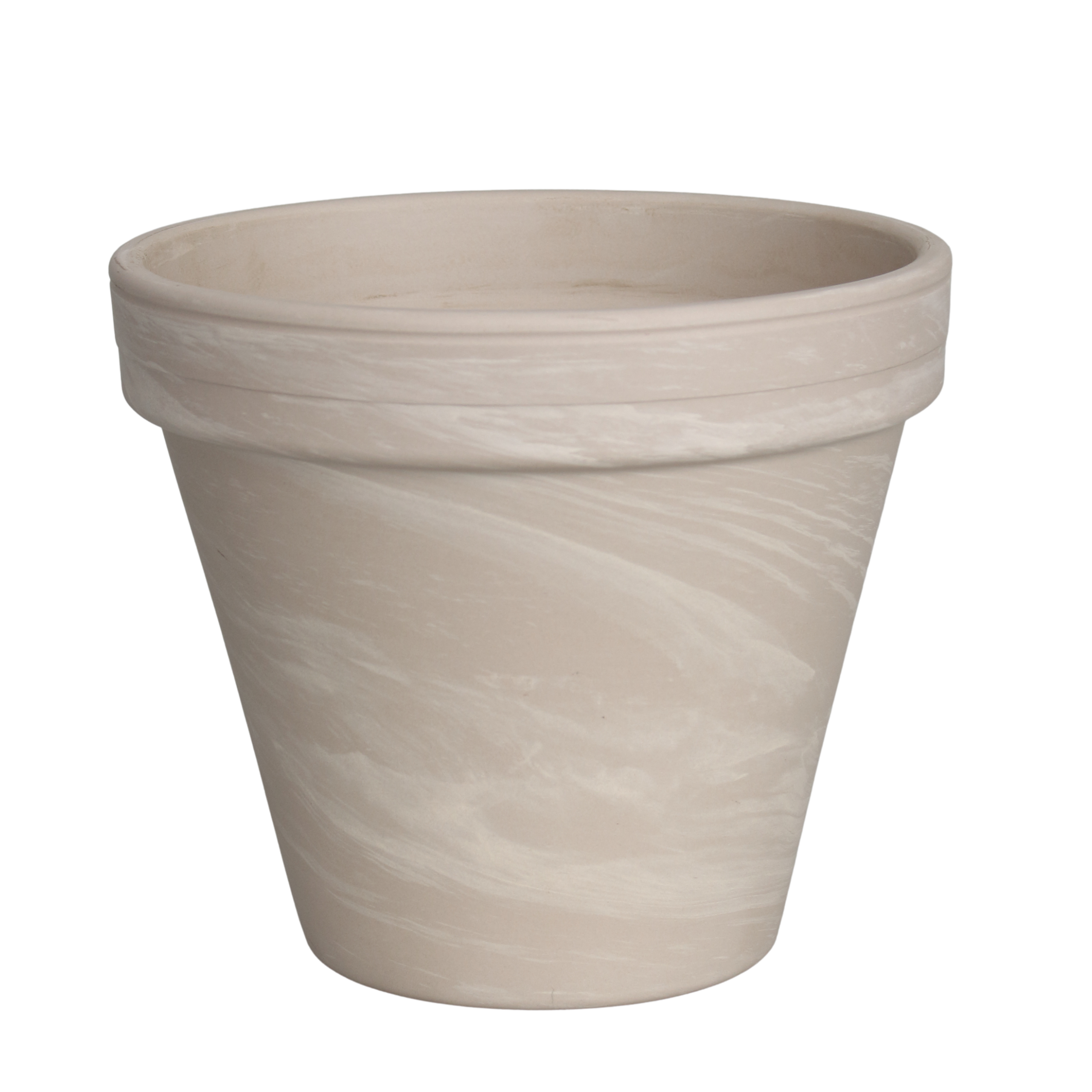 Donica gliniana prosta śr.16 cm beżowa Cermax