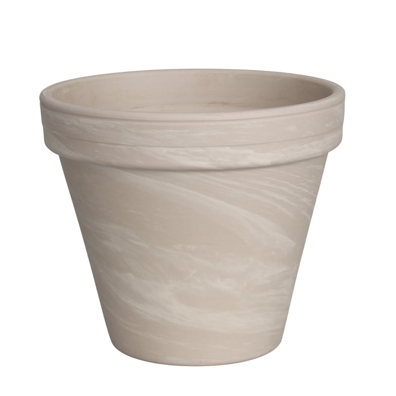 Donica gliniana prosta śr.16 cm beżowa Cermax