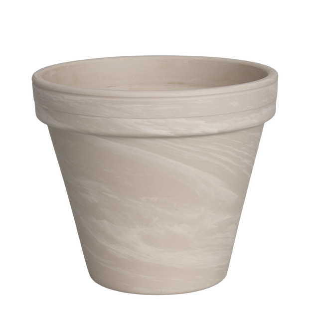 Donica gliniana prosta śr.16 cm beżowa Cermax