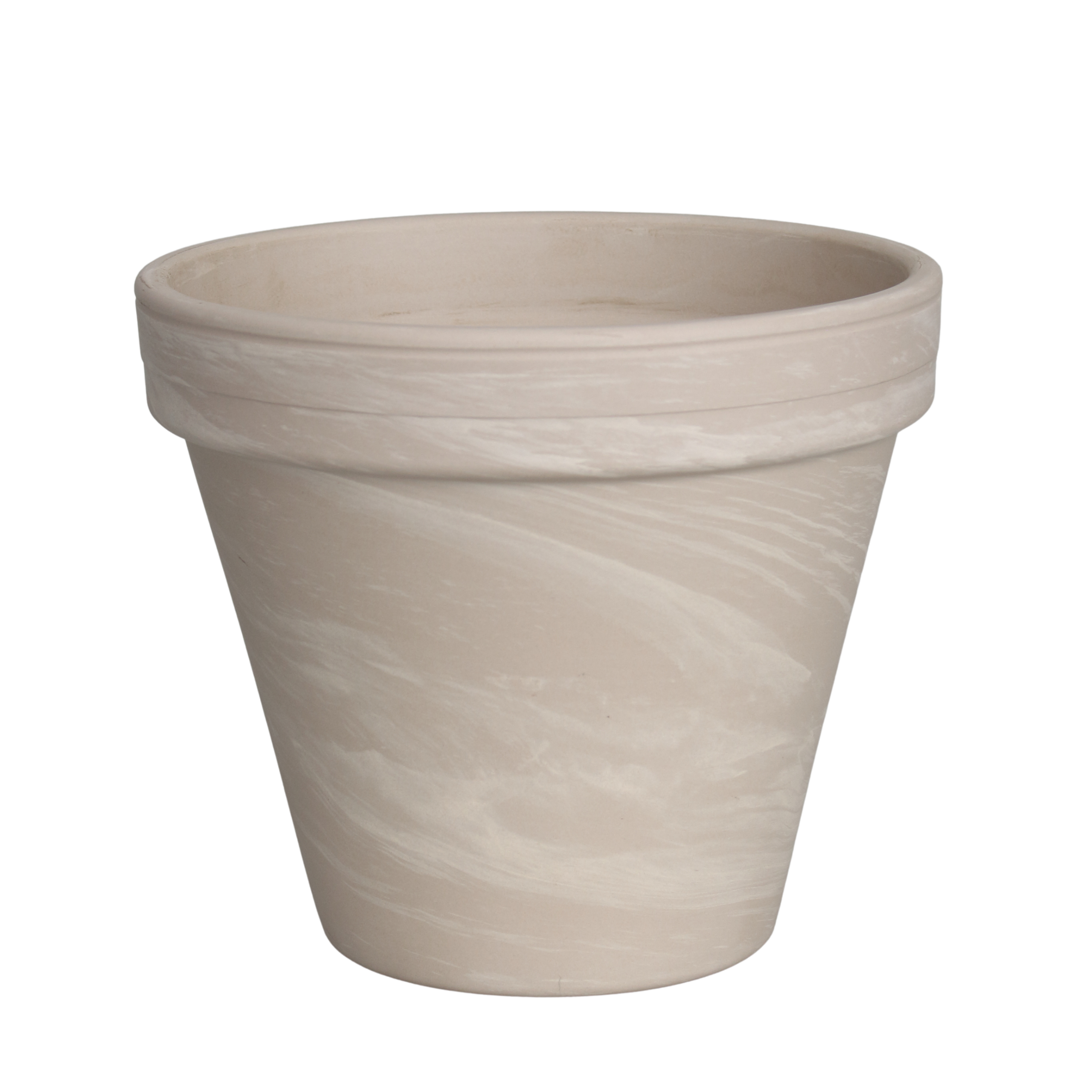 Donica gliniana prosta śr.14 cm beżowa Cermax