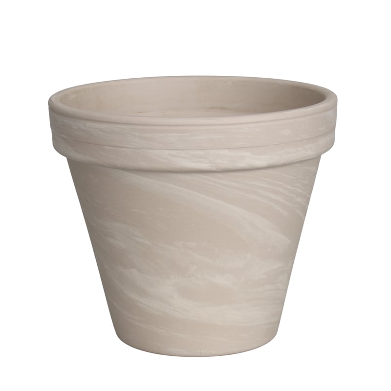 Donica gliniana prosta śr.14 cm beżowa Cermax