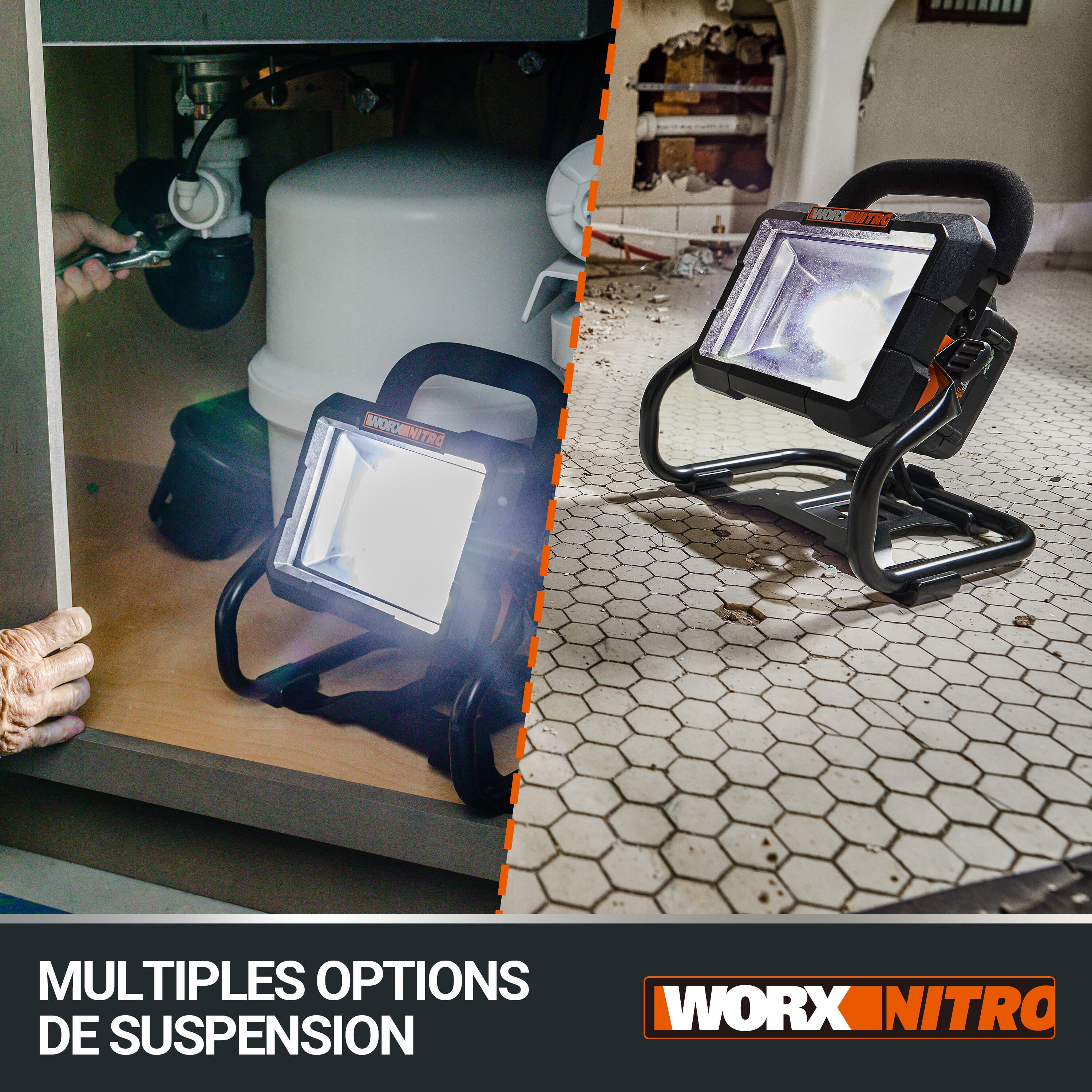 Projecteur LED 20V WORX NITRO - WX026.9 (Sans batterie ni chargeur) - 4