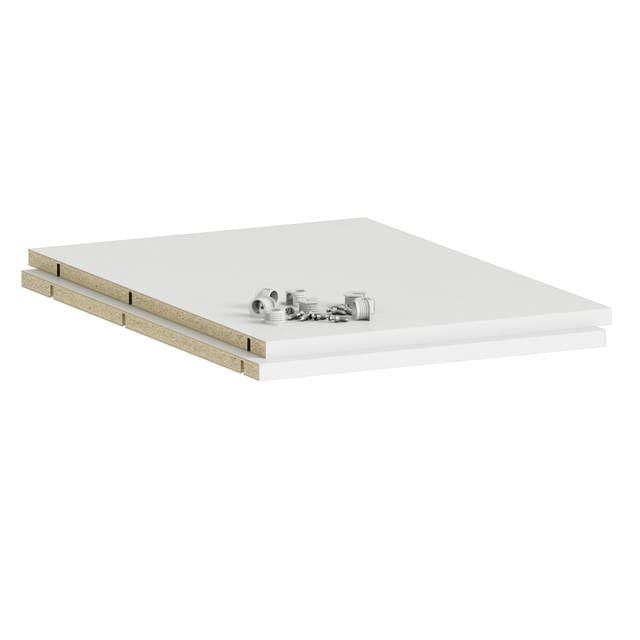 Lot de 2 étagères SPACEO Evo'M blanc pour caisson L.40 x P.54 cm