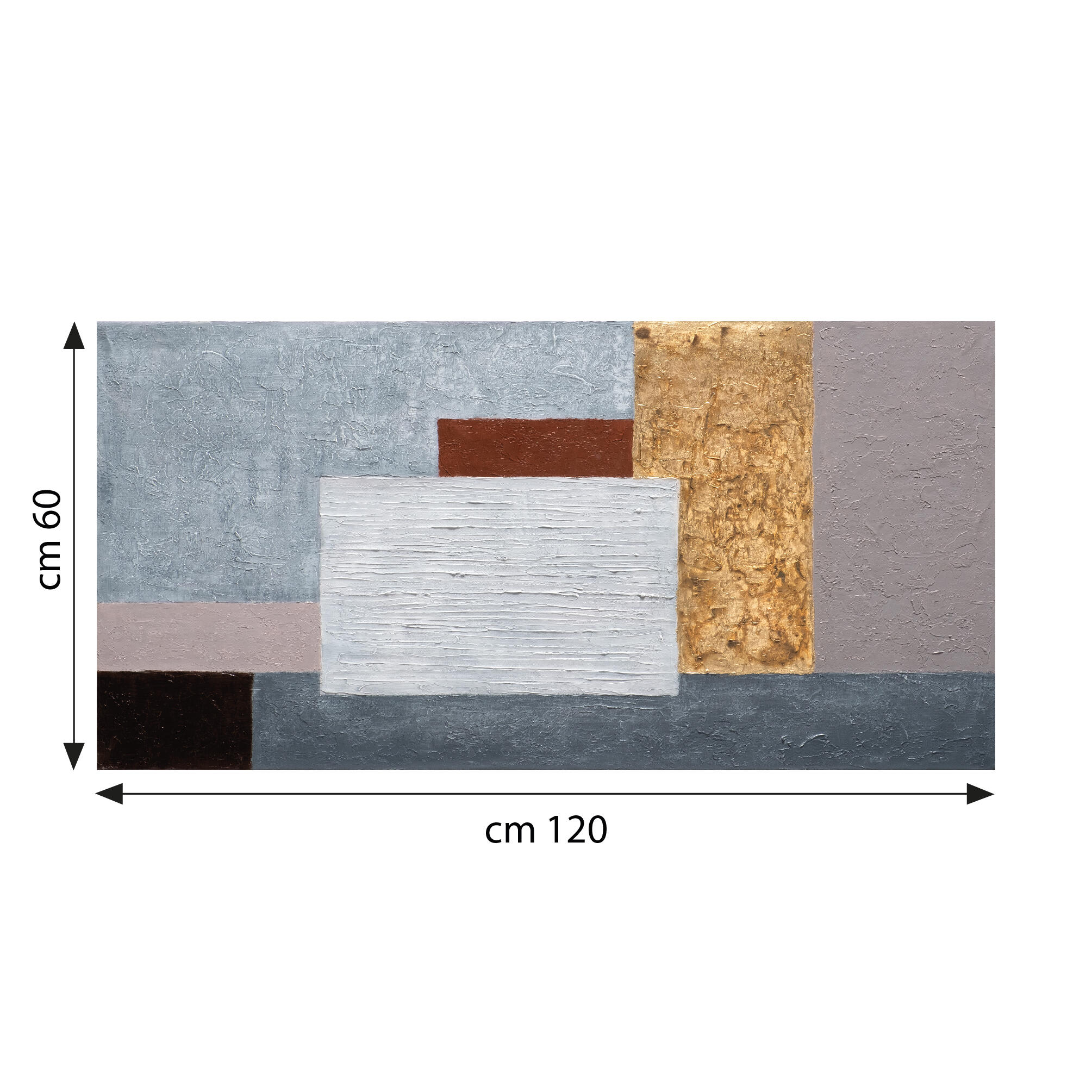 Tela pintada ABSTRATA 60 x 120 cm - 5