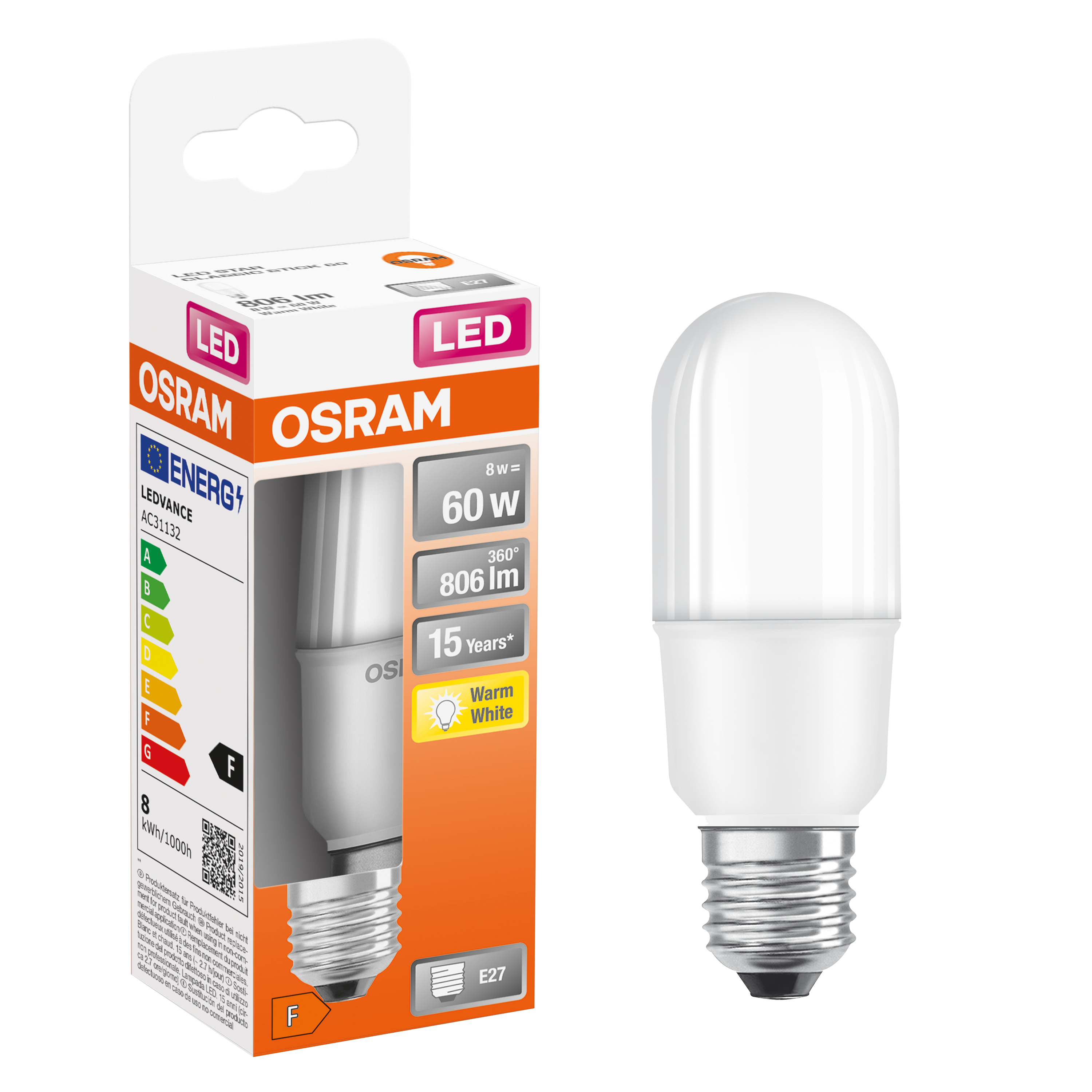Żarówka LED E27 8 W = 60 W 806 lm Ciepła biel Osram - 5