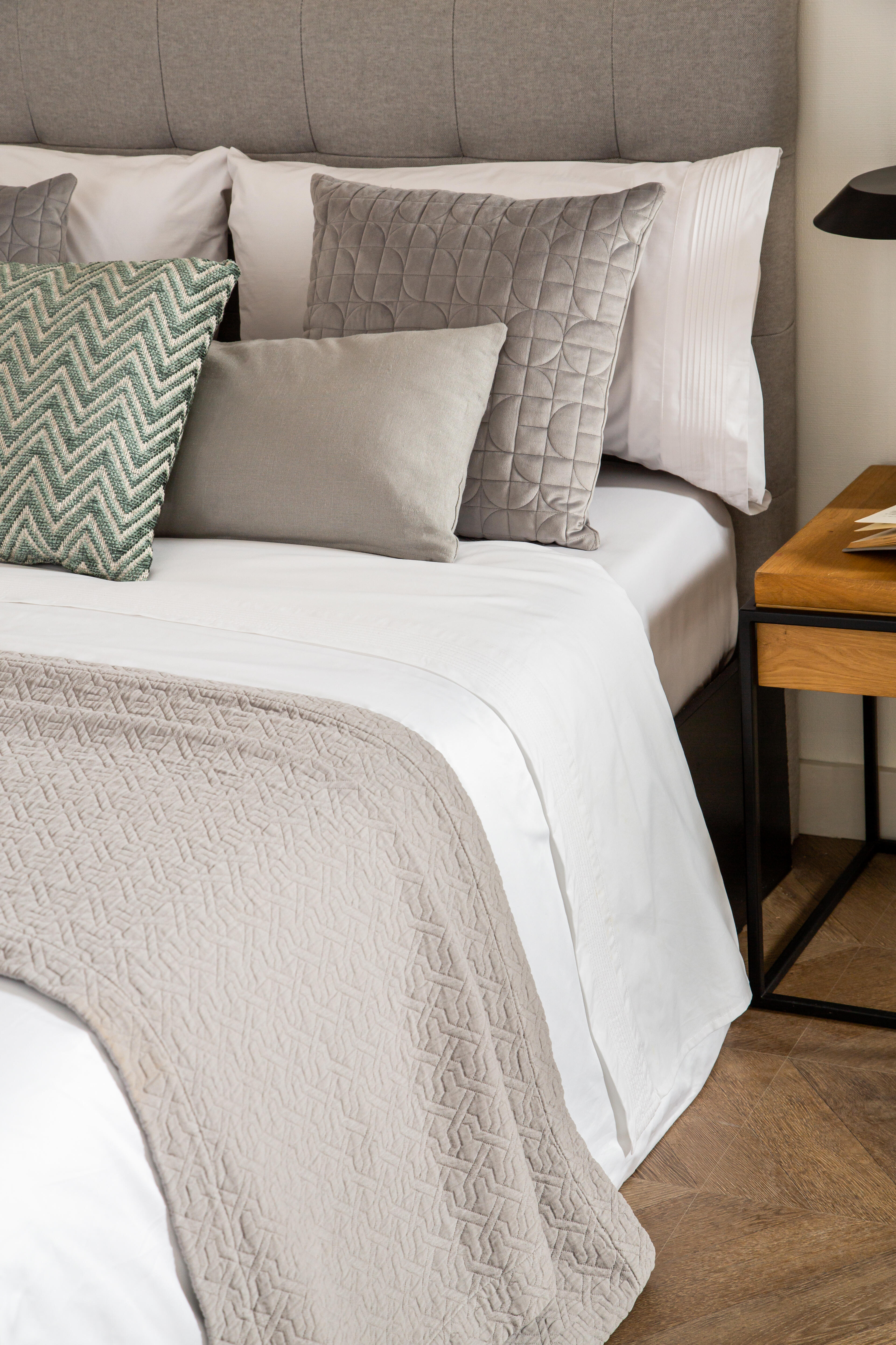 Sábana encimera Crochet algodón percal 200 hilos blanco 230x270 para cama de 150 cm - 6