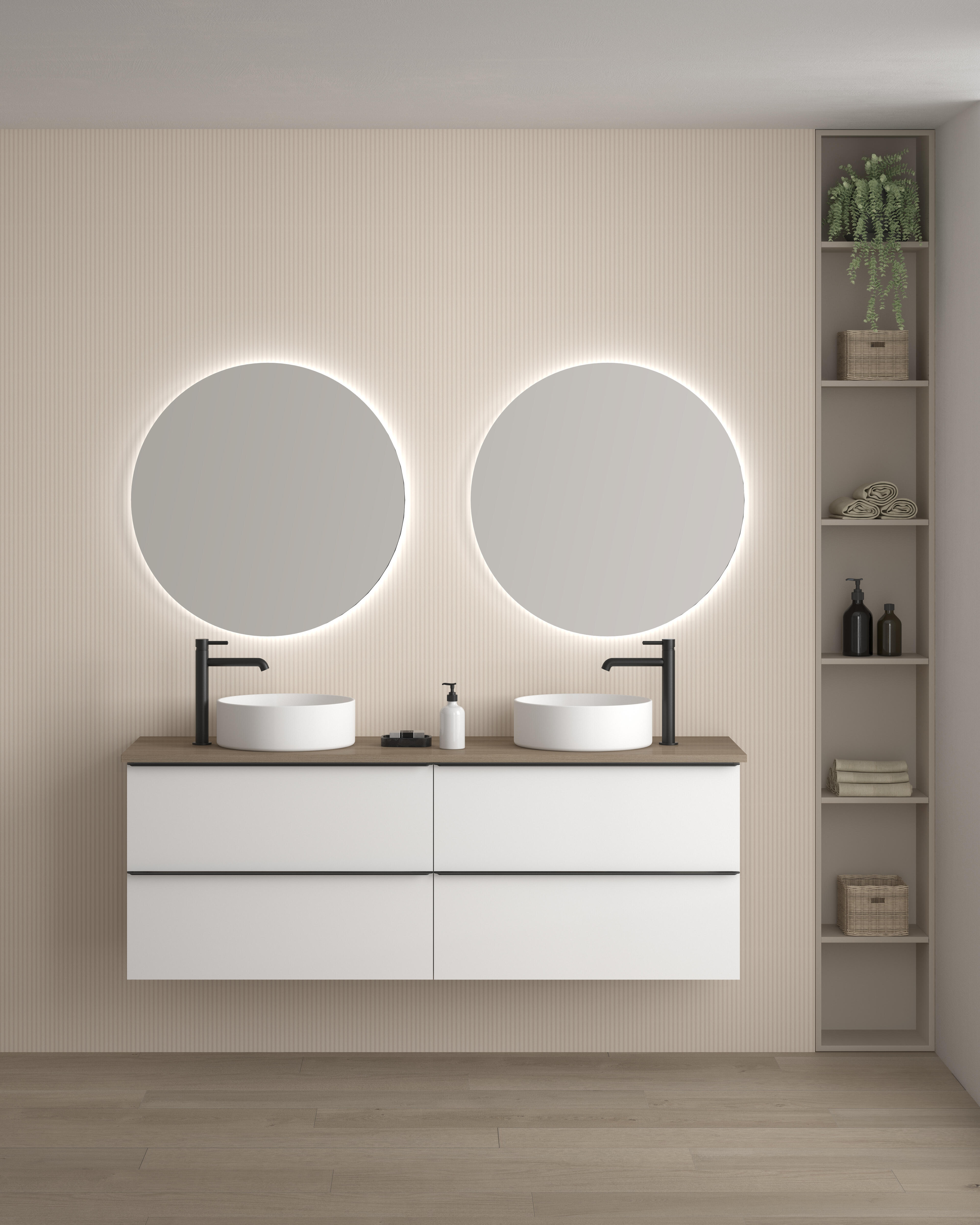 Mueble de baño con lavabo komplett blanco 160x45 cm