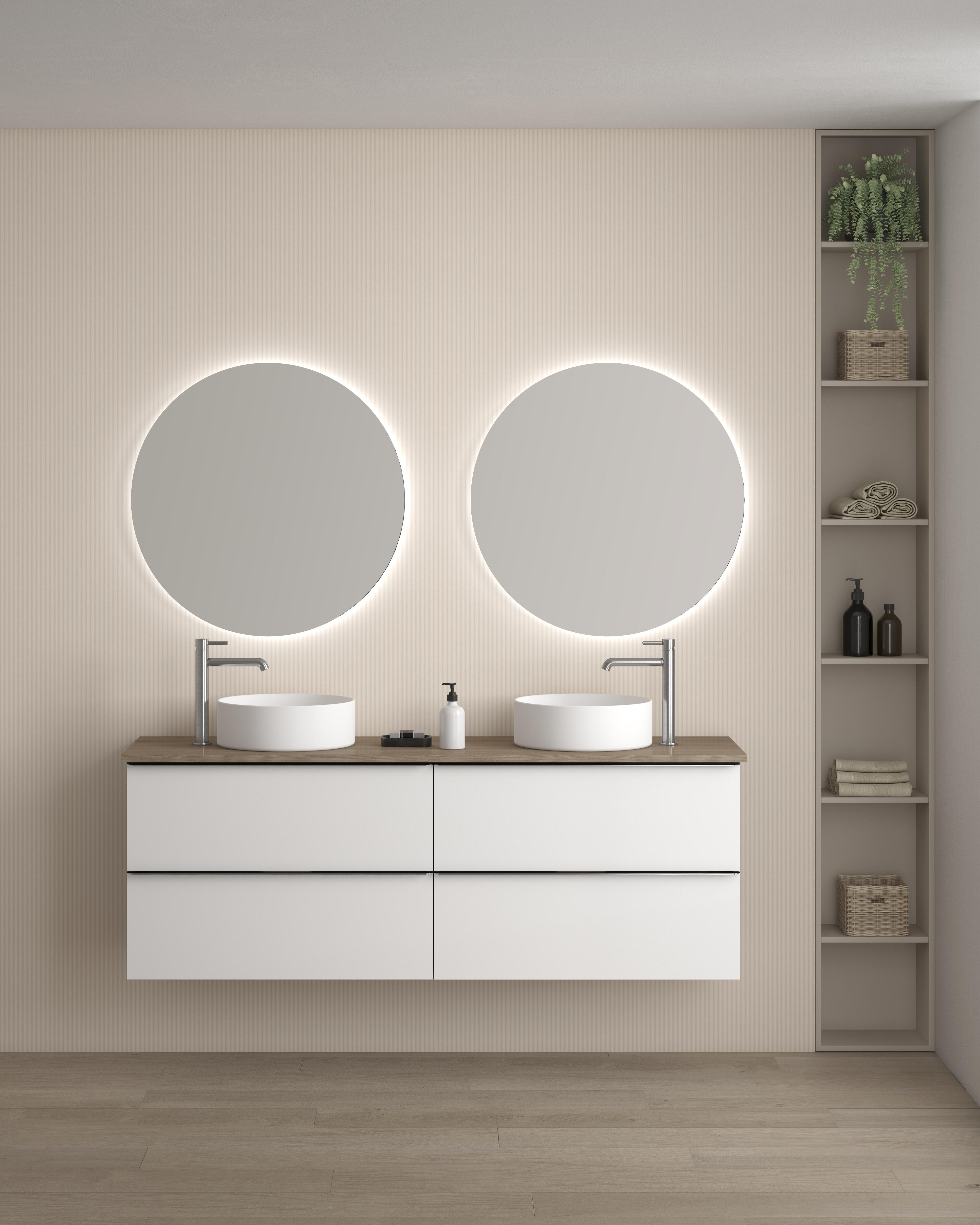 Mueble De Ba O Con Lavabo Komplett Blanco X Cm Leroy Merlin