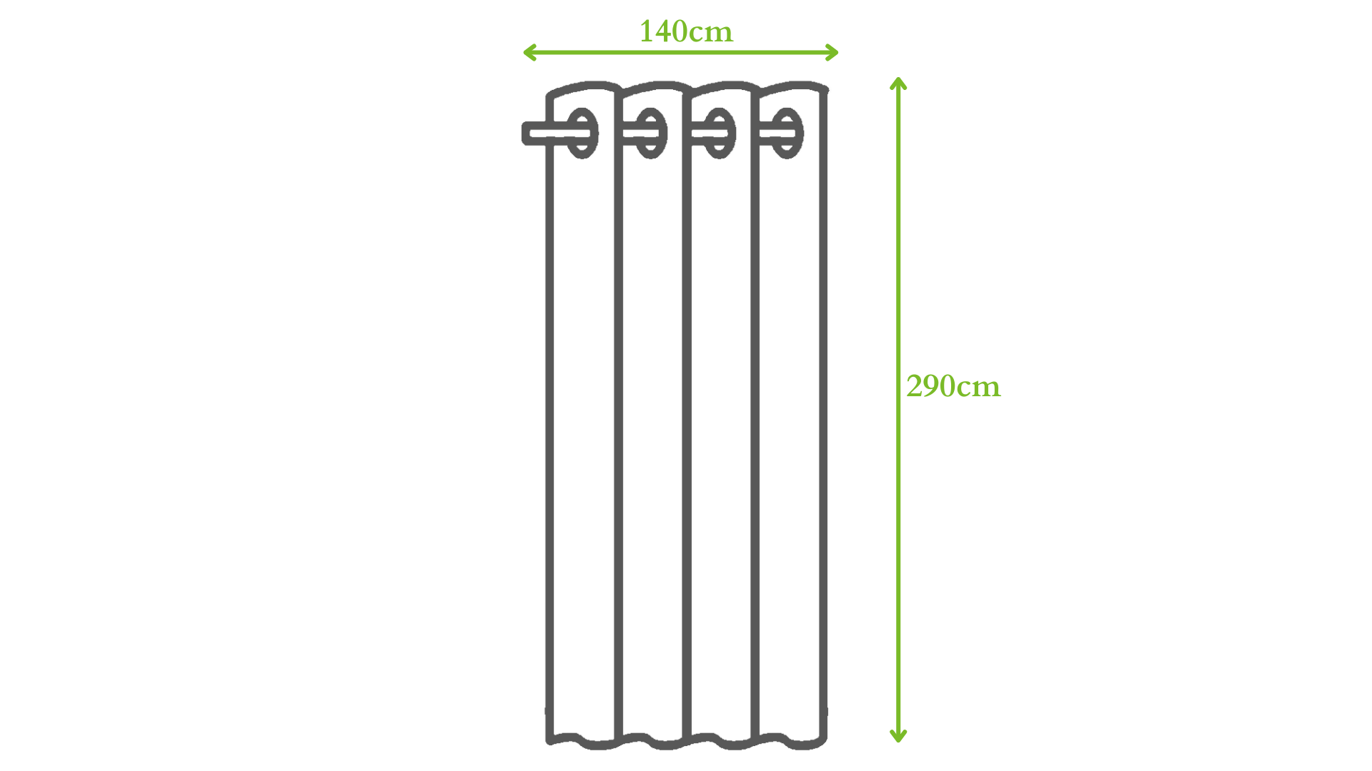 Tenda Fronda bianco, occhiello 140x290 cm - 7