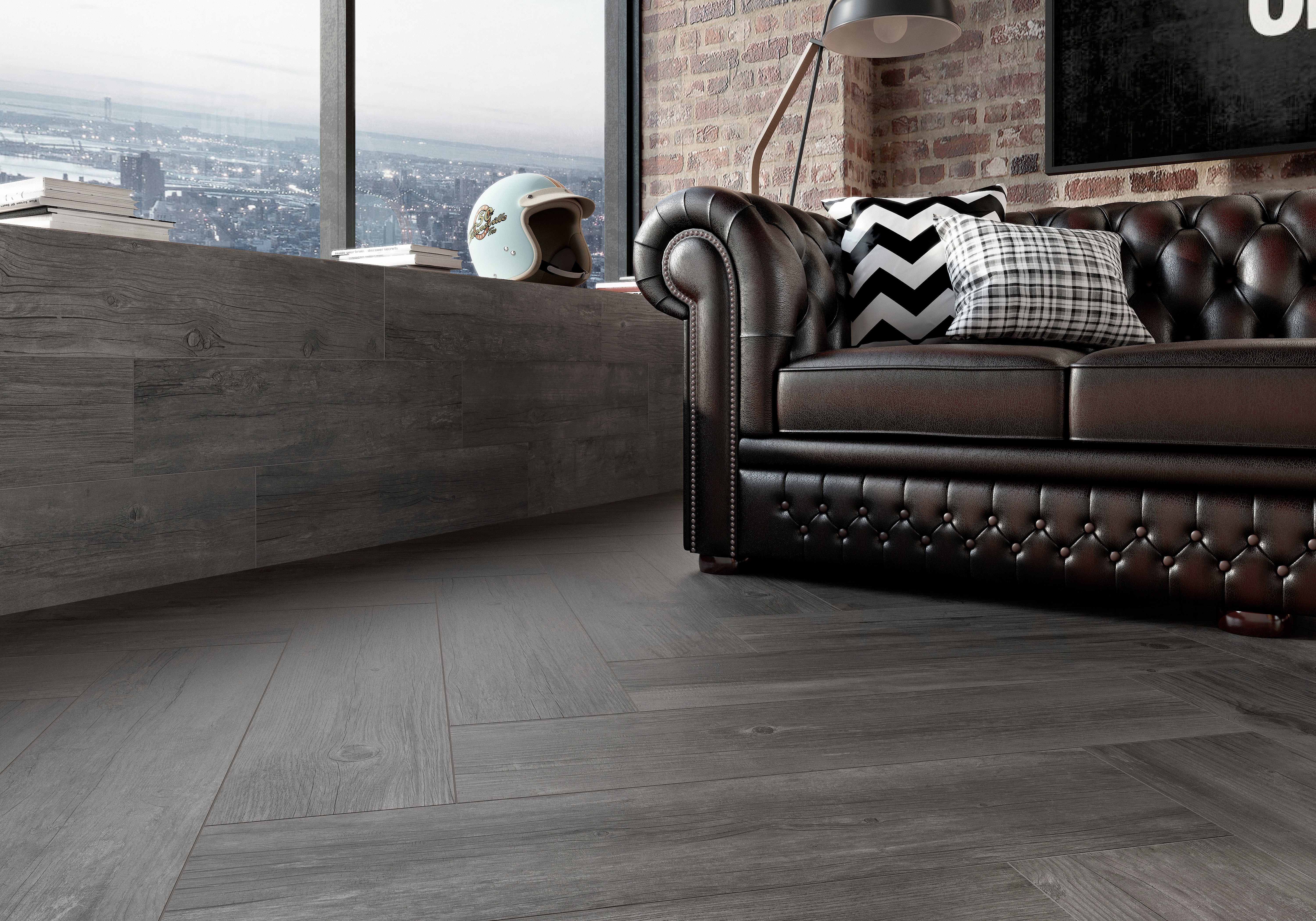 Suelo porcelánico Powder Dust efecto piedra ambre 60x60 cm C1 | Leroy ...