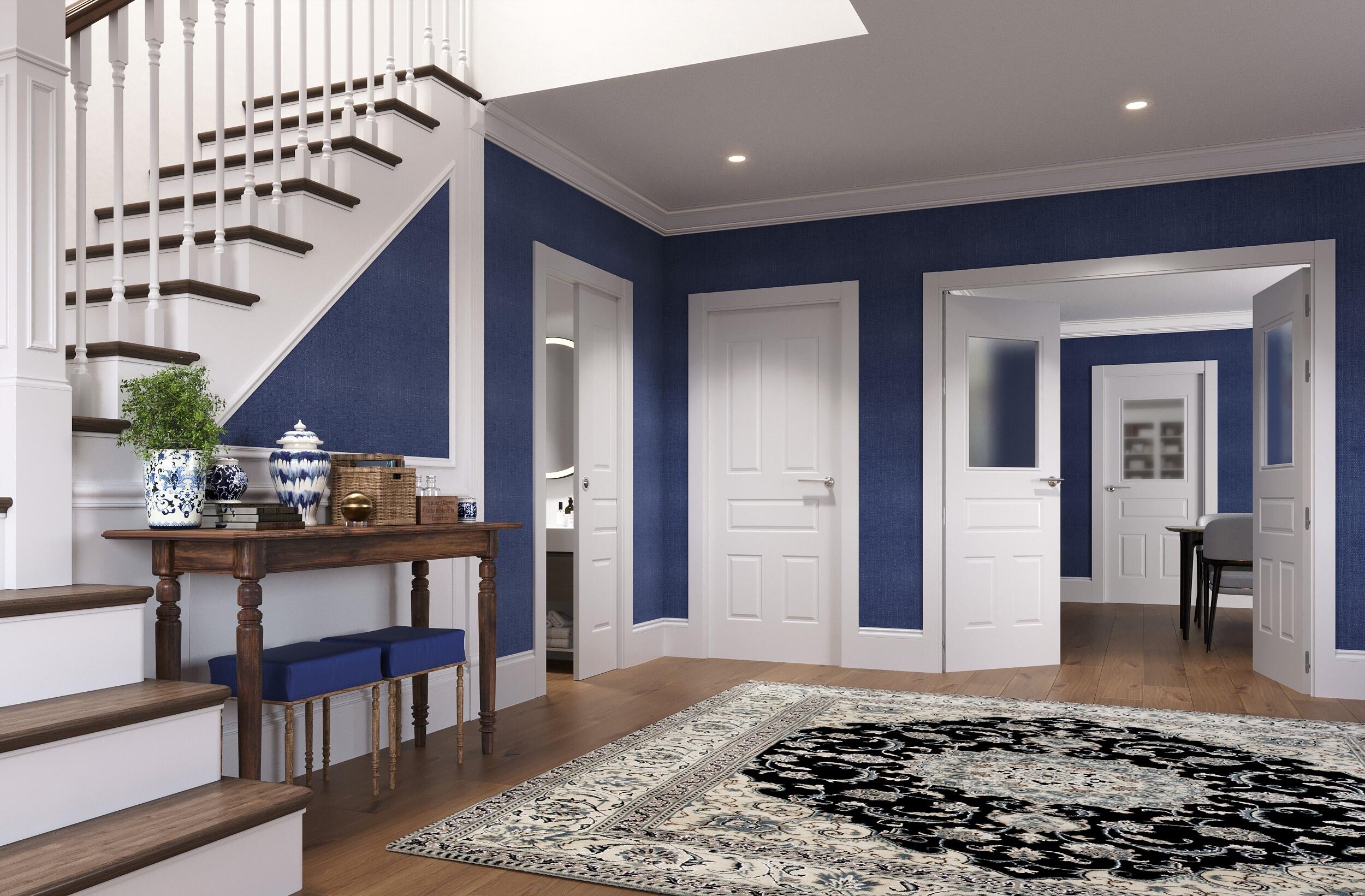 Puerta de interior abatible ciega maciza lacada Line Plus Indiana blanco apertura derecha cerco de 7x3 anchura 72.5cm - 2