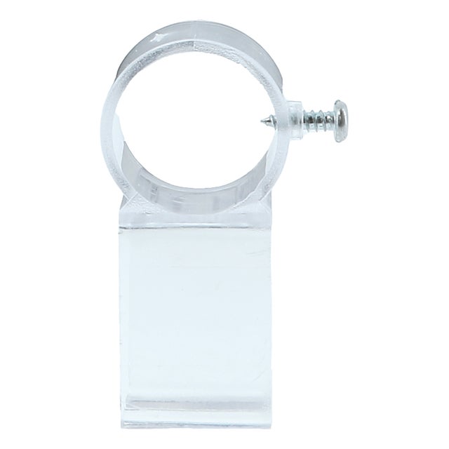 Adaptateur pour barre à rideau, Diam.24 mm en polyéthylène transparent Cristal