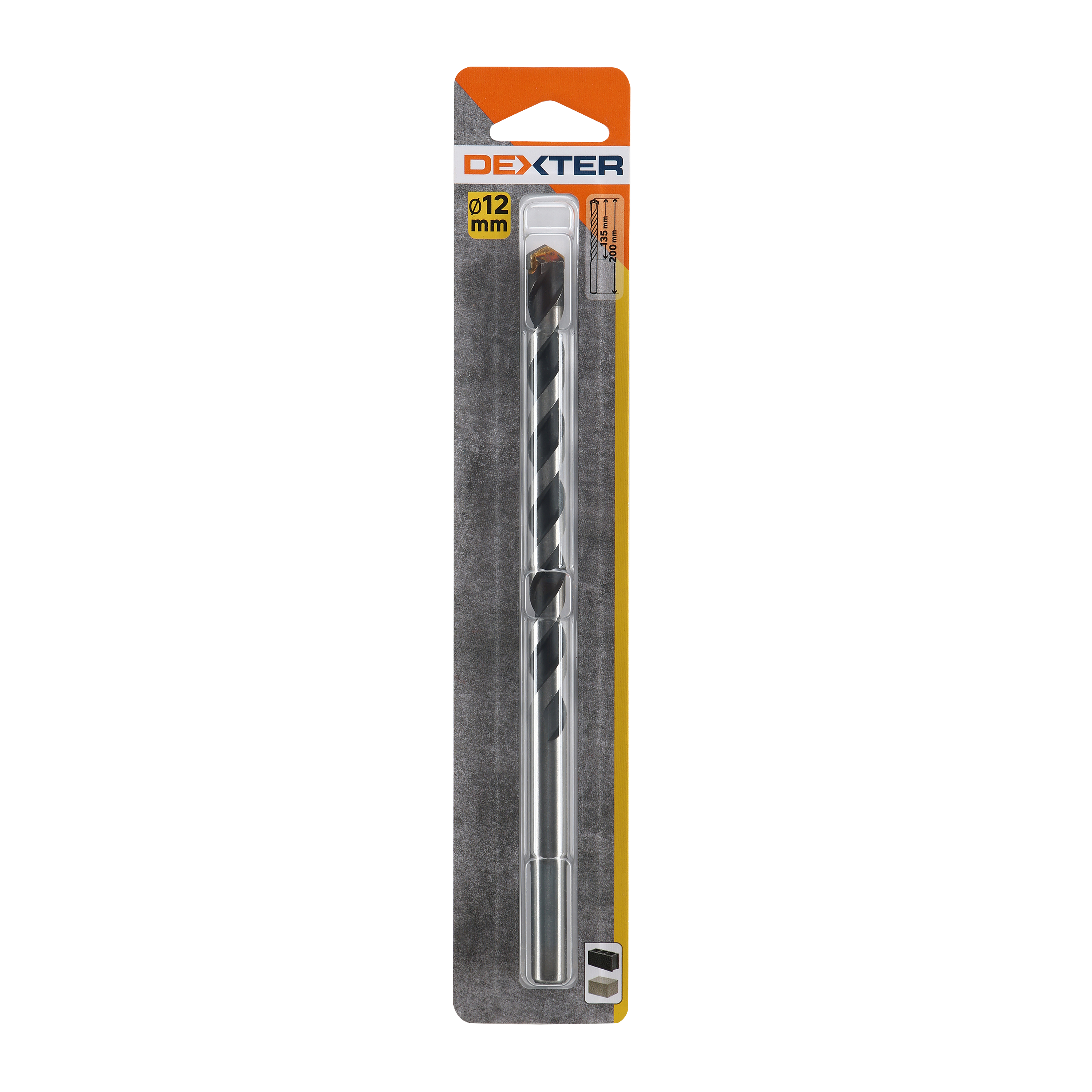 Broca para hormigón enganche cilíndrico ø 12 x l. 200 mm dexter