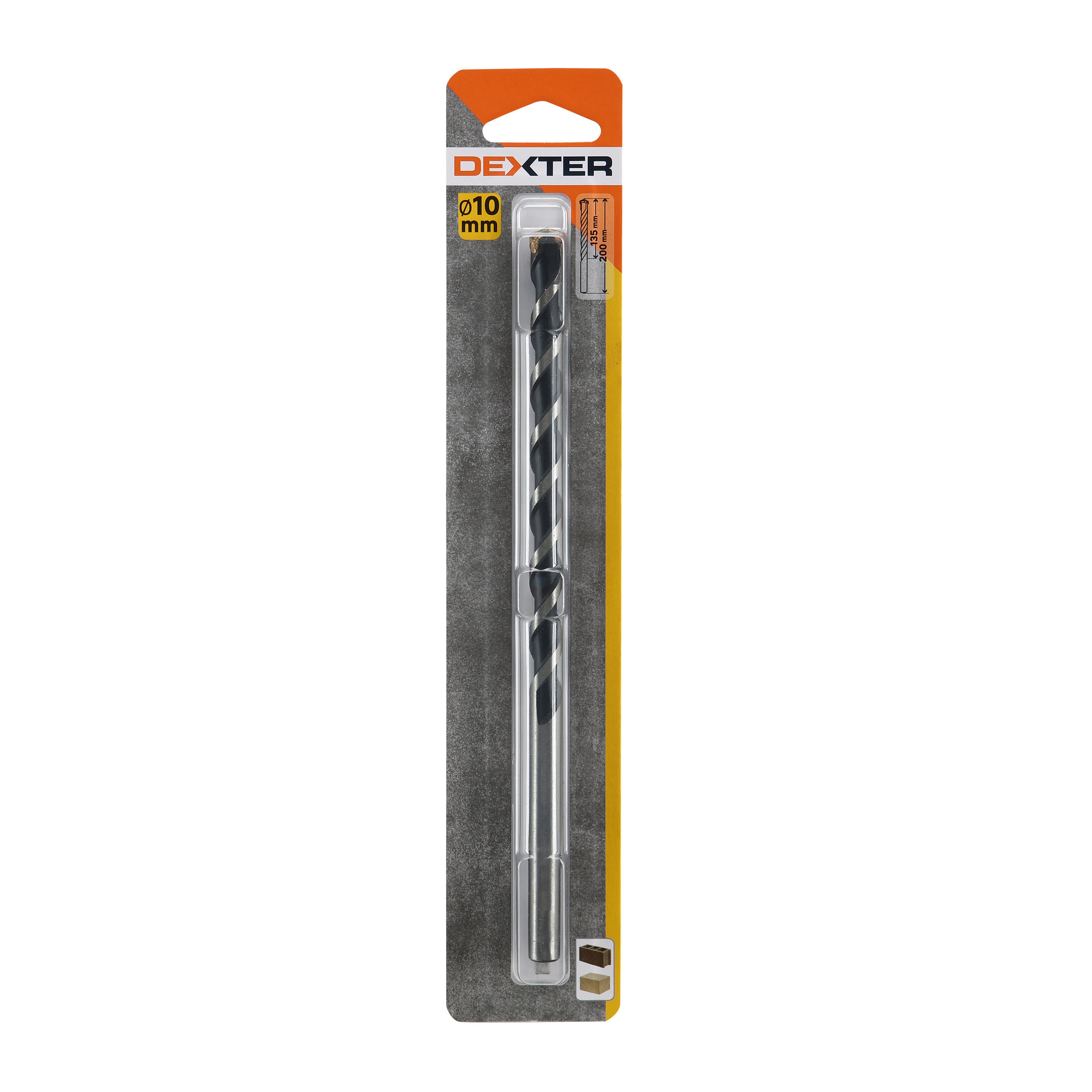 Broca para hormigón enganche cilíndrico ø 10 x l. 200 mm dexter