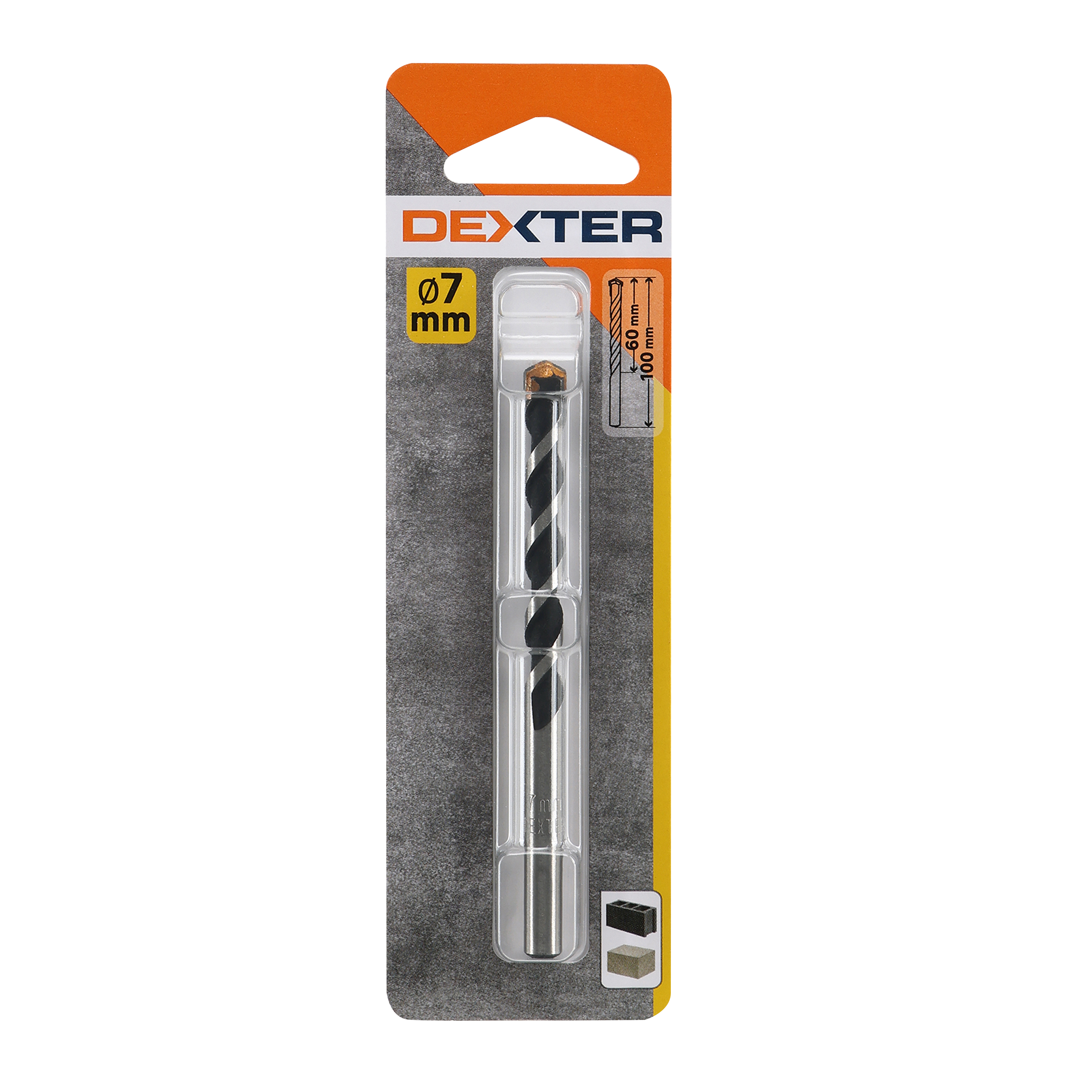 Broca para hormigón enganche cilíndrico ø 7 x l. 100 mm dexter