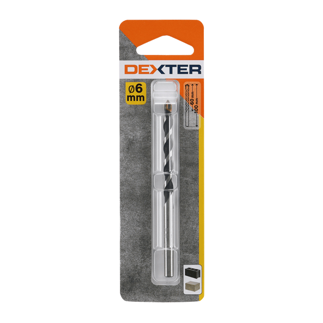 Broca para hormigón enganche cilíndrico ø 6 x L. 100 mm DEXTER