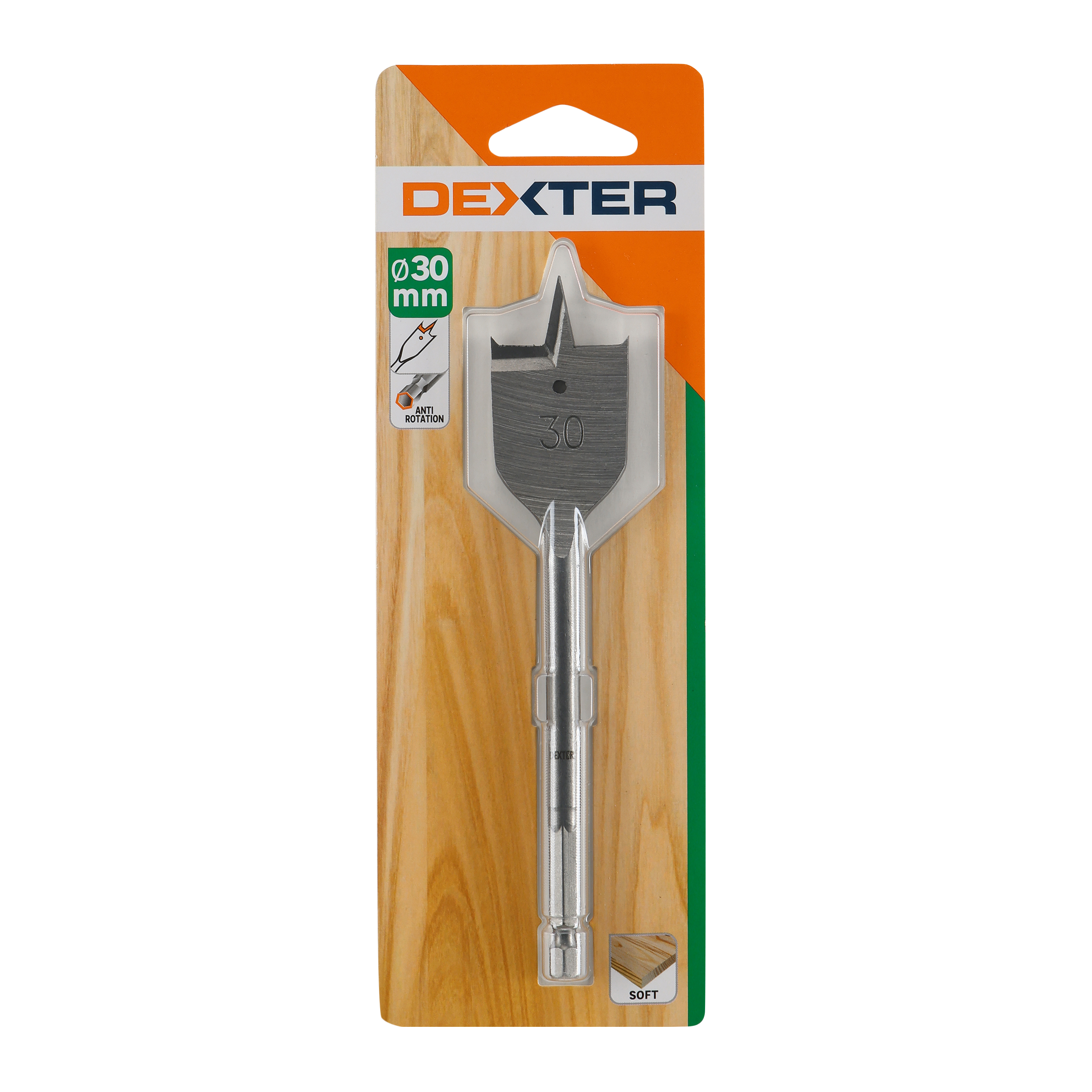 Punta a mecchia per legno codolo esagonale DEXTER L 152 mm Ø 30 mm - 6