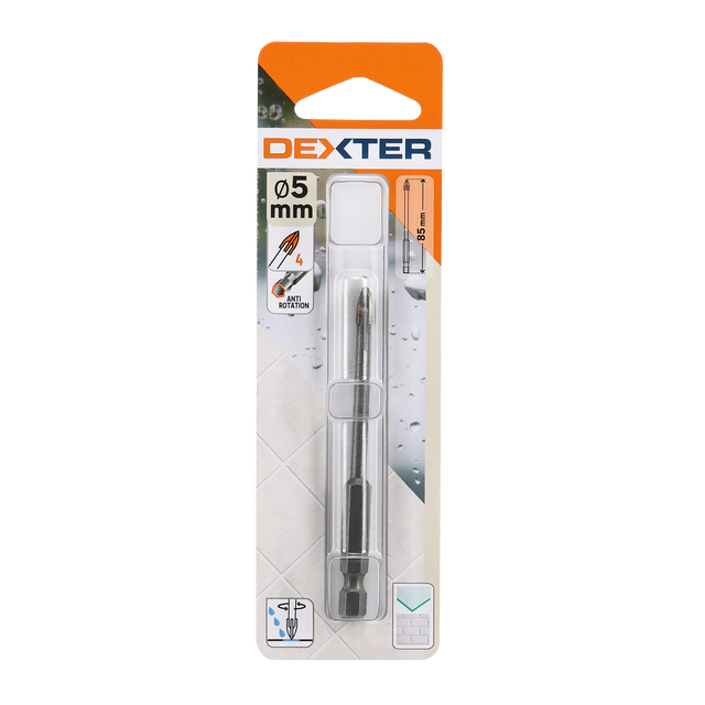 Foret céramique / verre, Diam.5 mm DEXTER