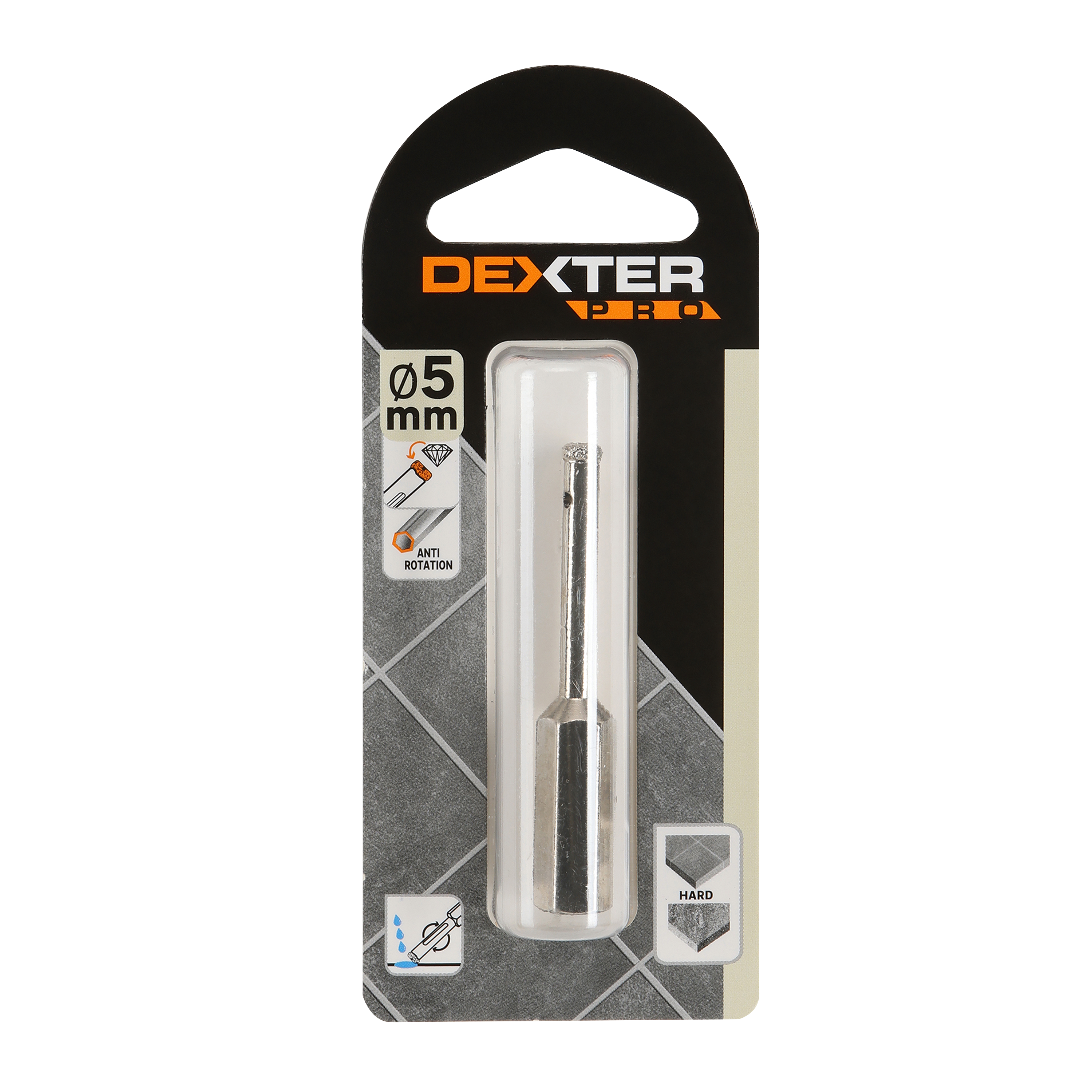Foret diamant céramique / verre, Diam.5 mm DEXTER PRO - 10