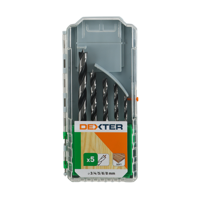 Lot de 5 Foret à bois, L.460 mm DEXTER