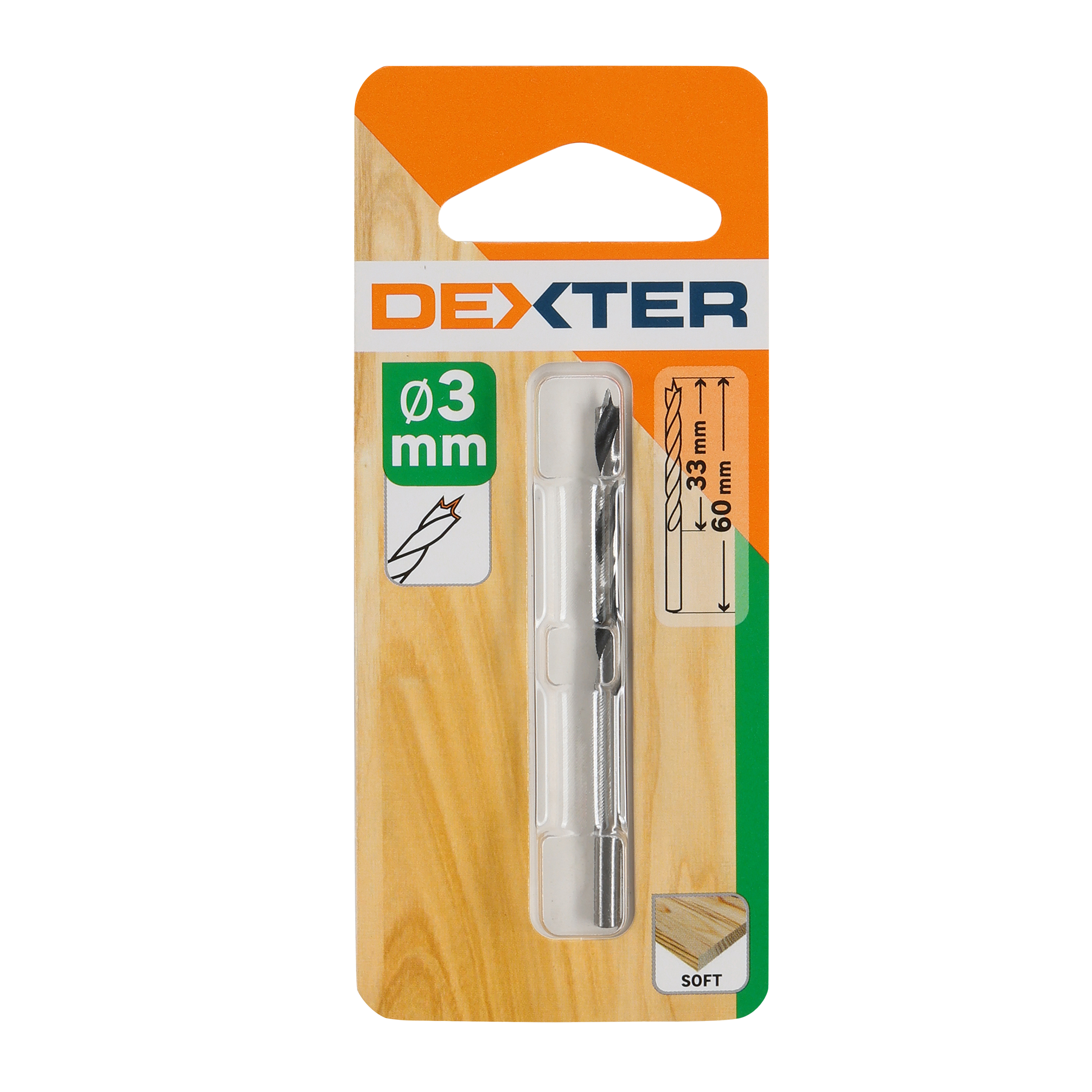 Wiertło do drewna 3 / 60 mm DEXTER - 2
