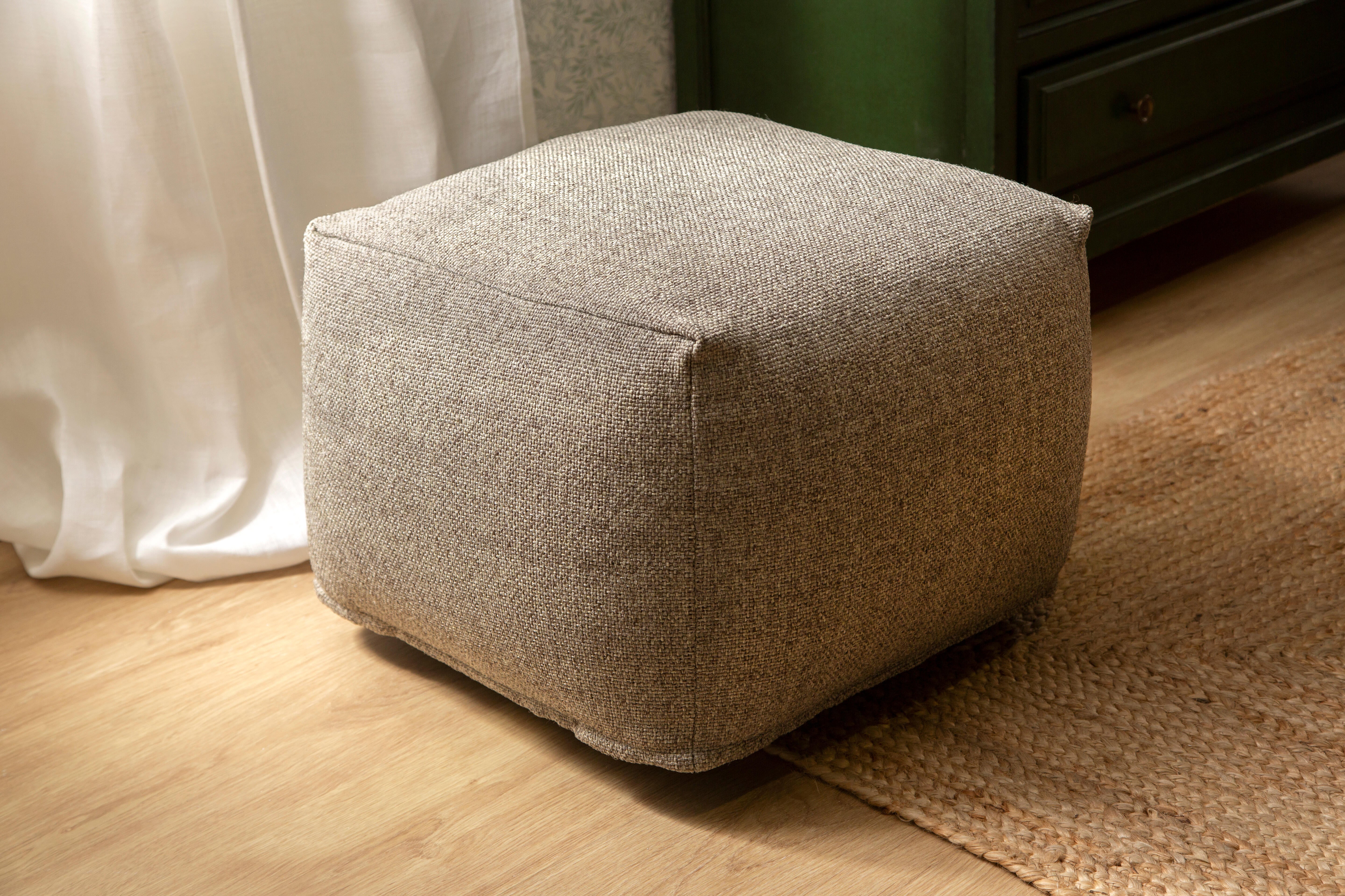 Puff jaspe 45x45x35 cm cinza - 6