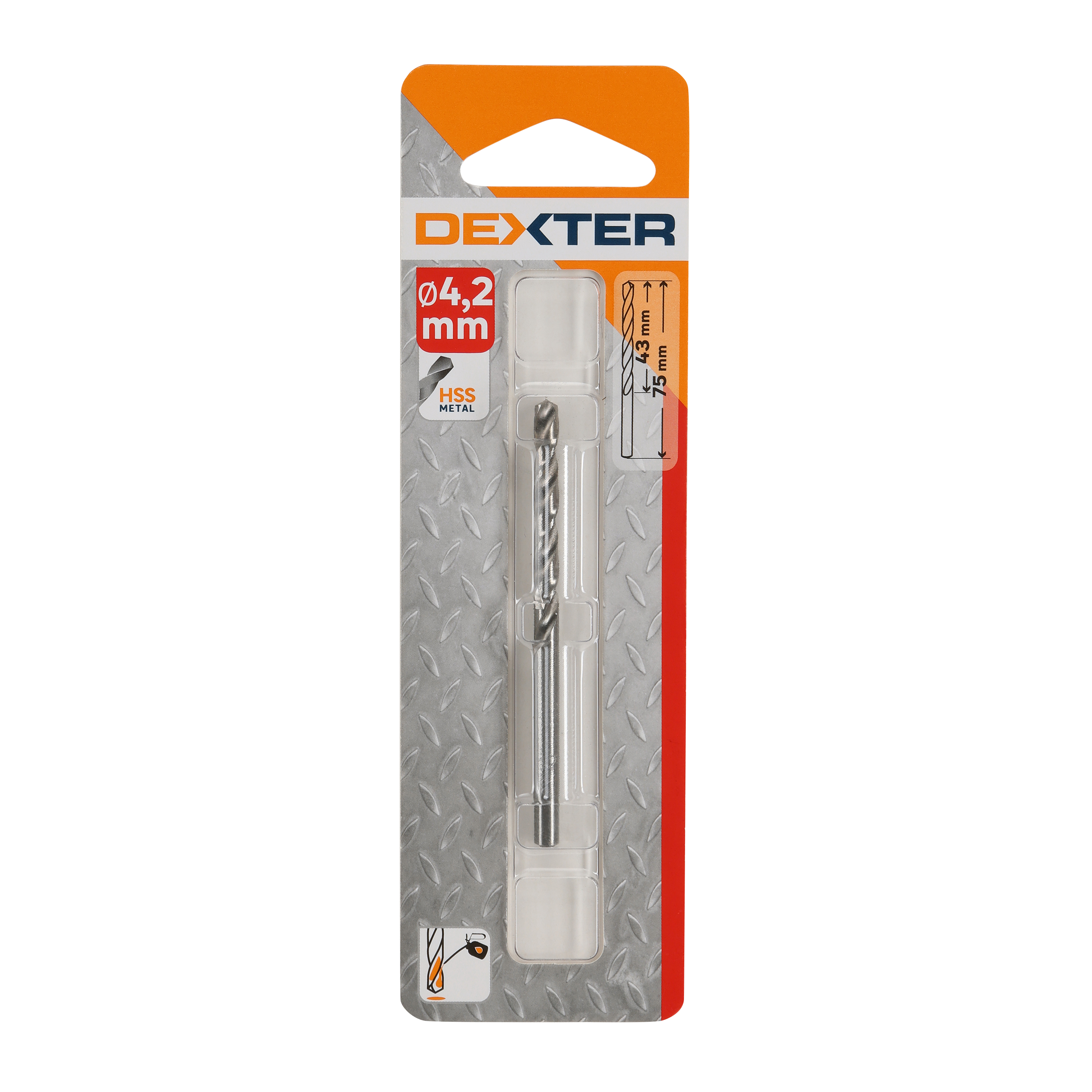 Broca para metal ø 4.2 x l. 75 mm dexter