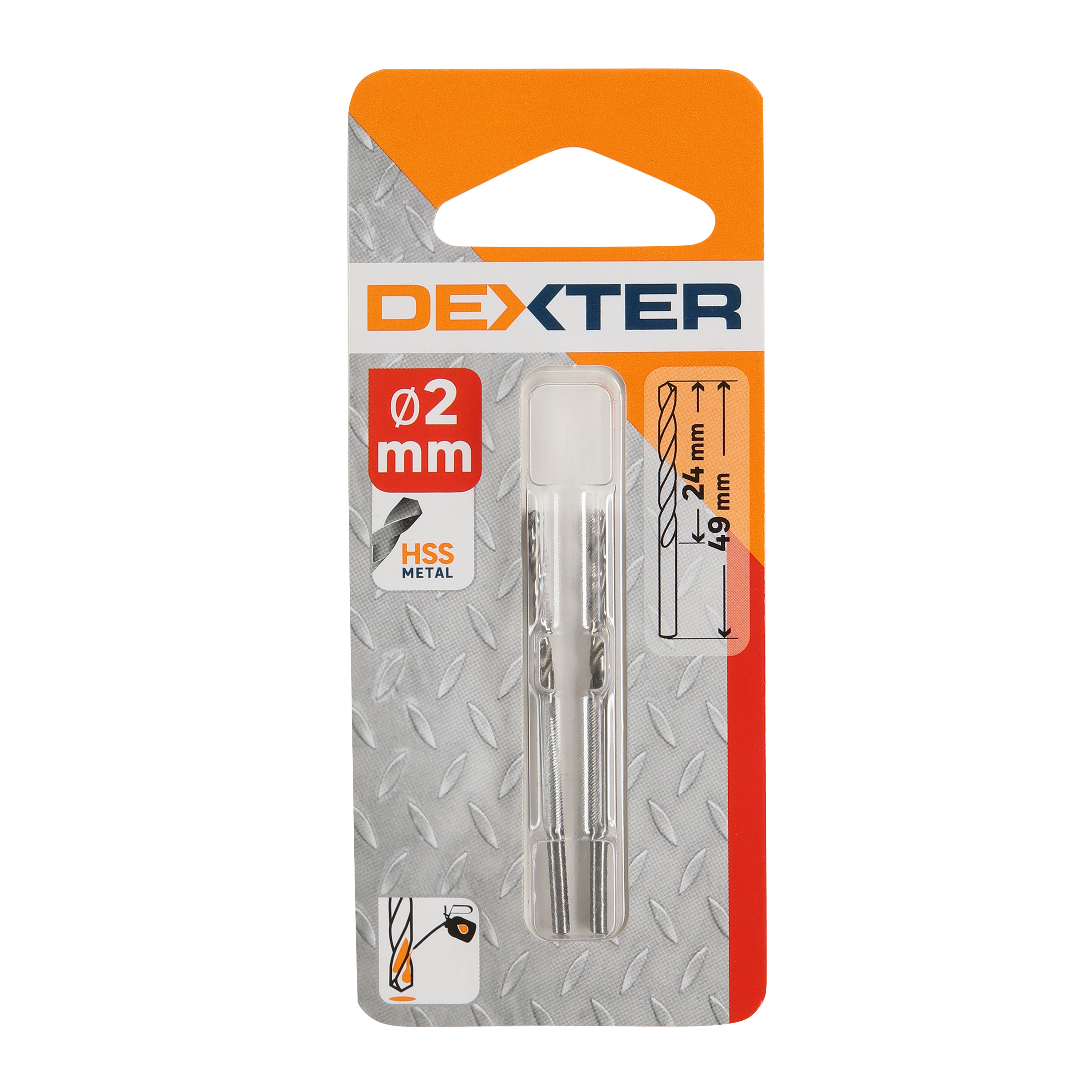 Wiertło do metalu HSS 2 / 49 mm 2 szt. DEXTER - 2