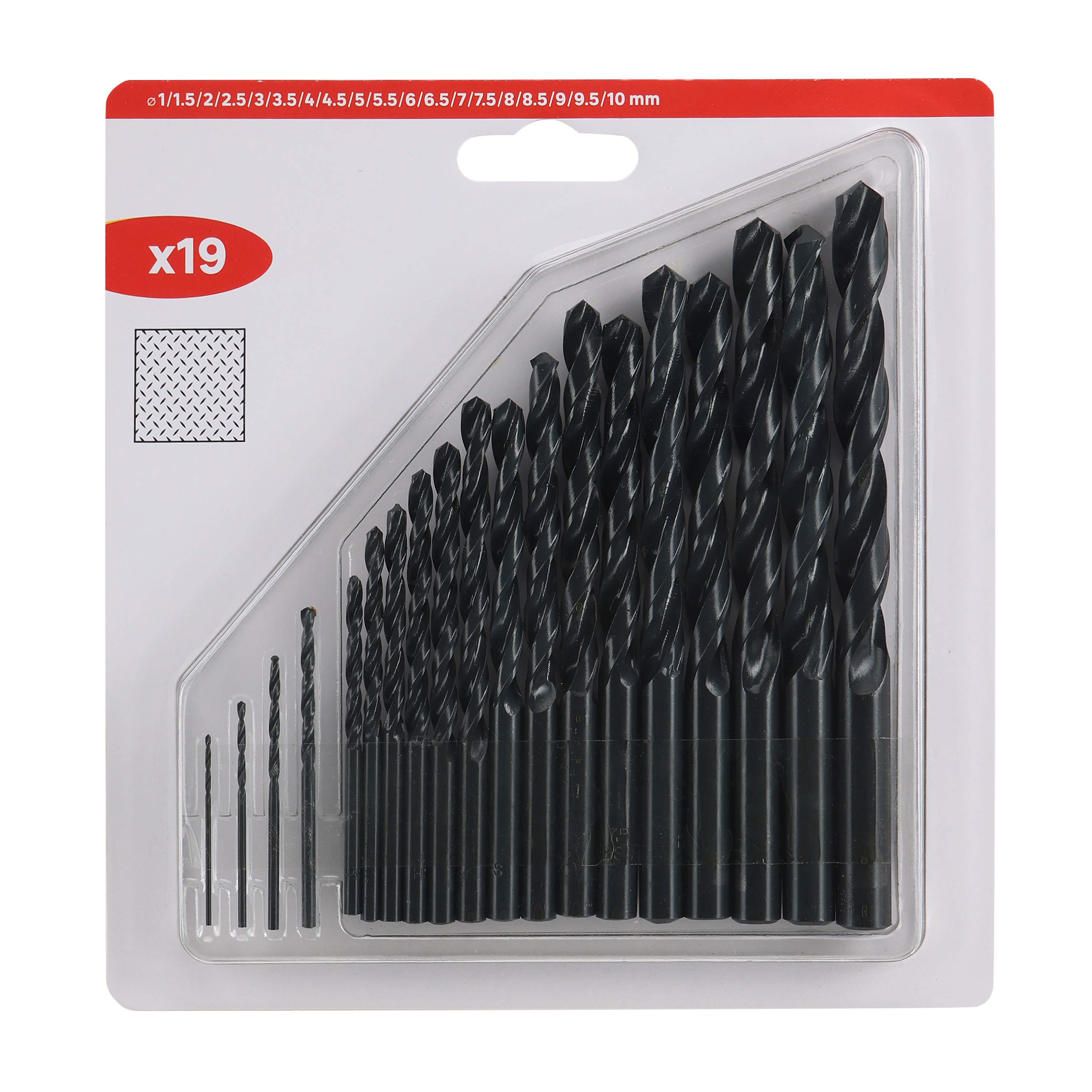 Set di punte codolo cilindrico Ø1-10 mm, 19 pezzi - 3