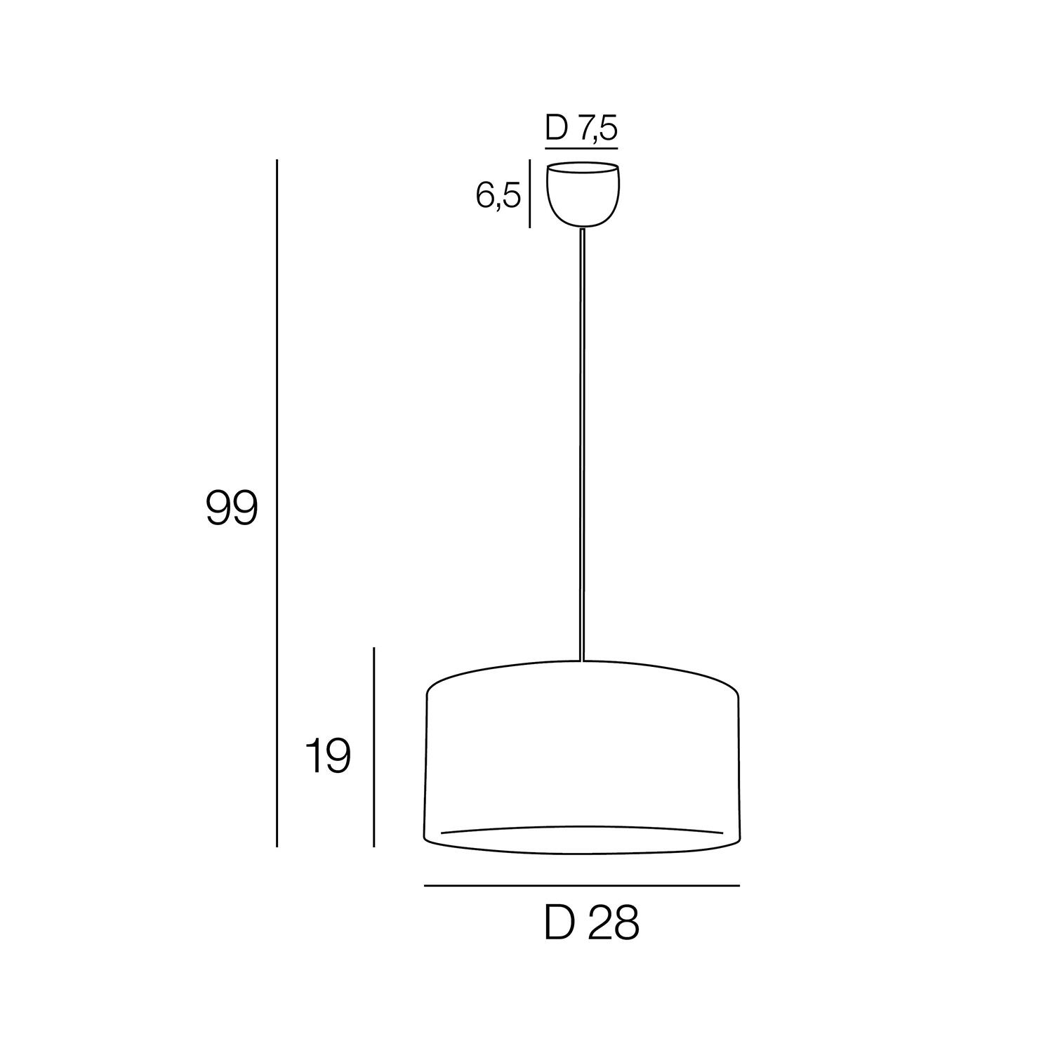 Suspension Cylindre, coton, beige, Diam.28 cm, E27 - 4