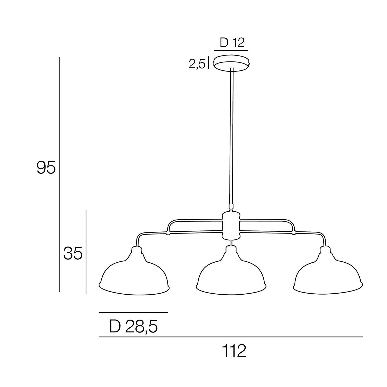 Suspension Lincoln acier, noir, l.28.5 cm, E27 - 10