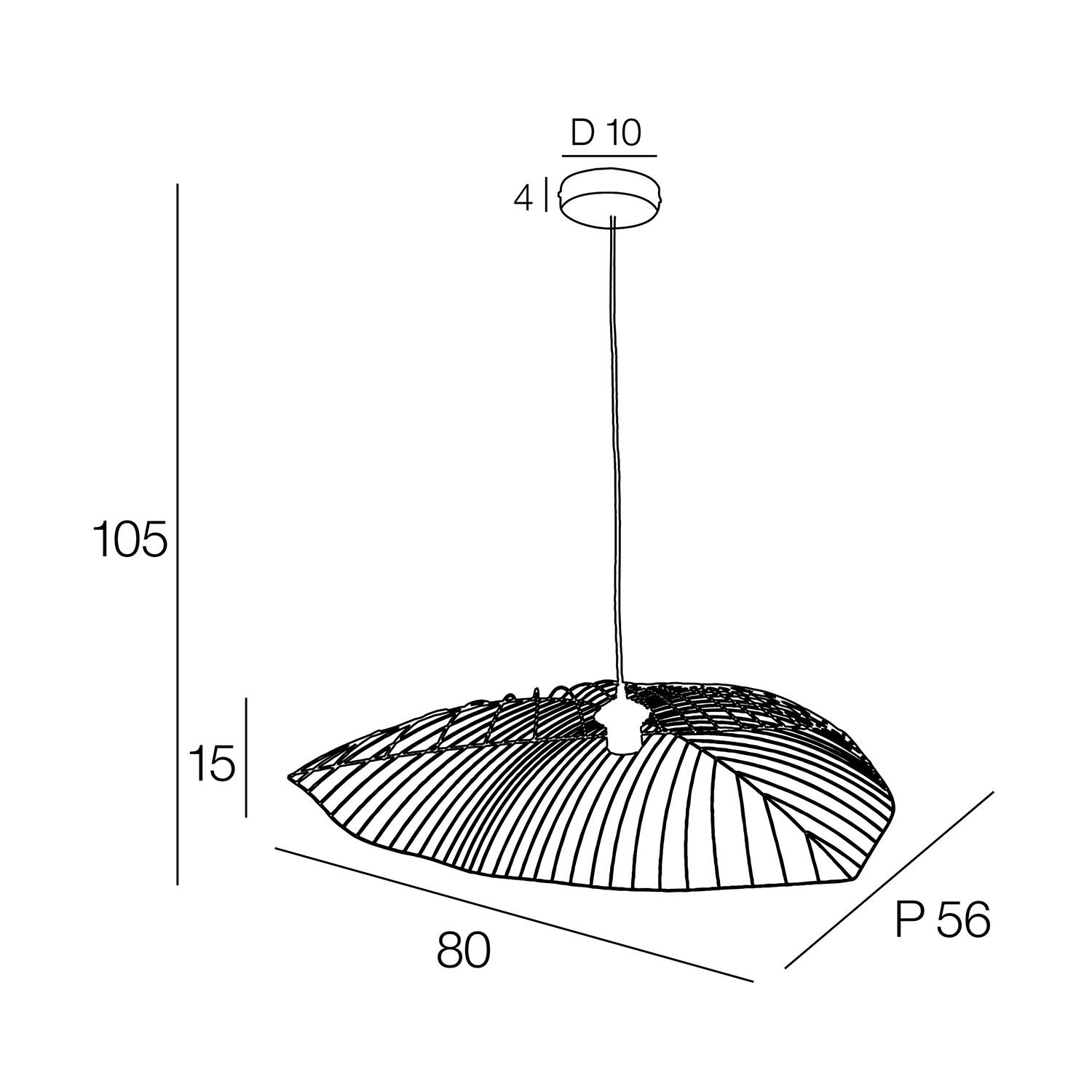 Suspension Leaf acier, laiton, Diam.80 cm, E27 - 7