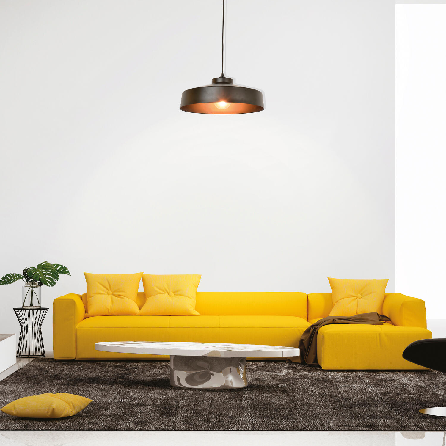 Suspension Archi acier, noir, Diam.41 cm, E27 - 4