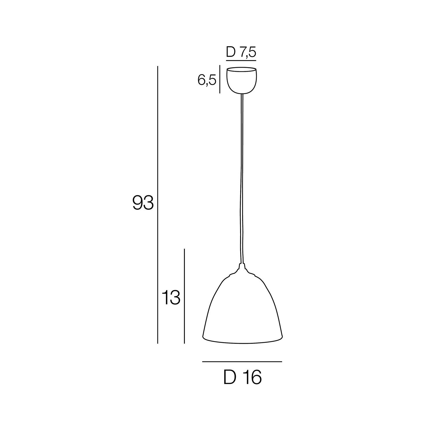Suspension Ogive verre, anthracite, Diam.16 cm, E27 - 5