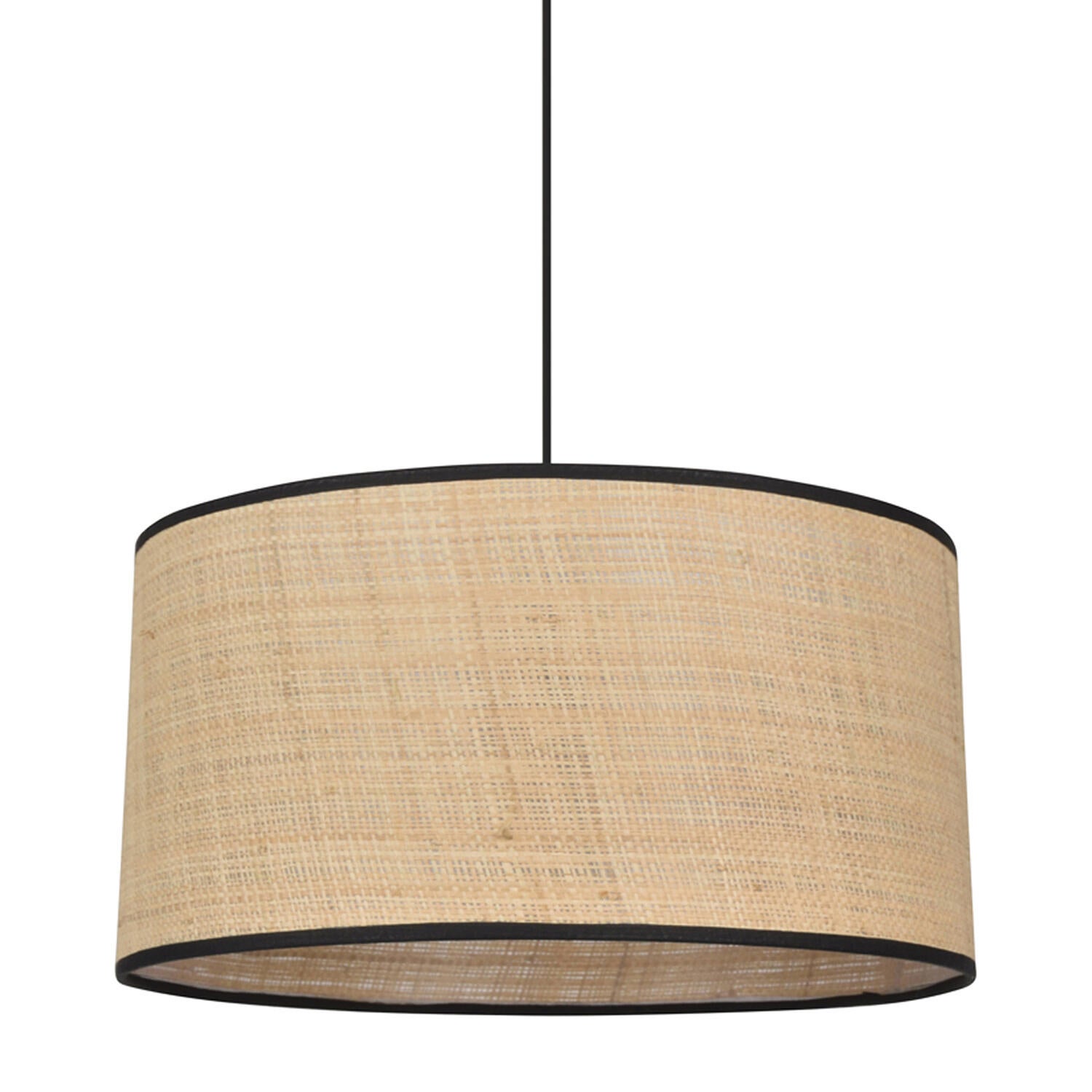 Suspension Cylindre raphia, beige, Diam.38 cm, E27 - 5