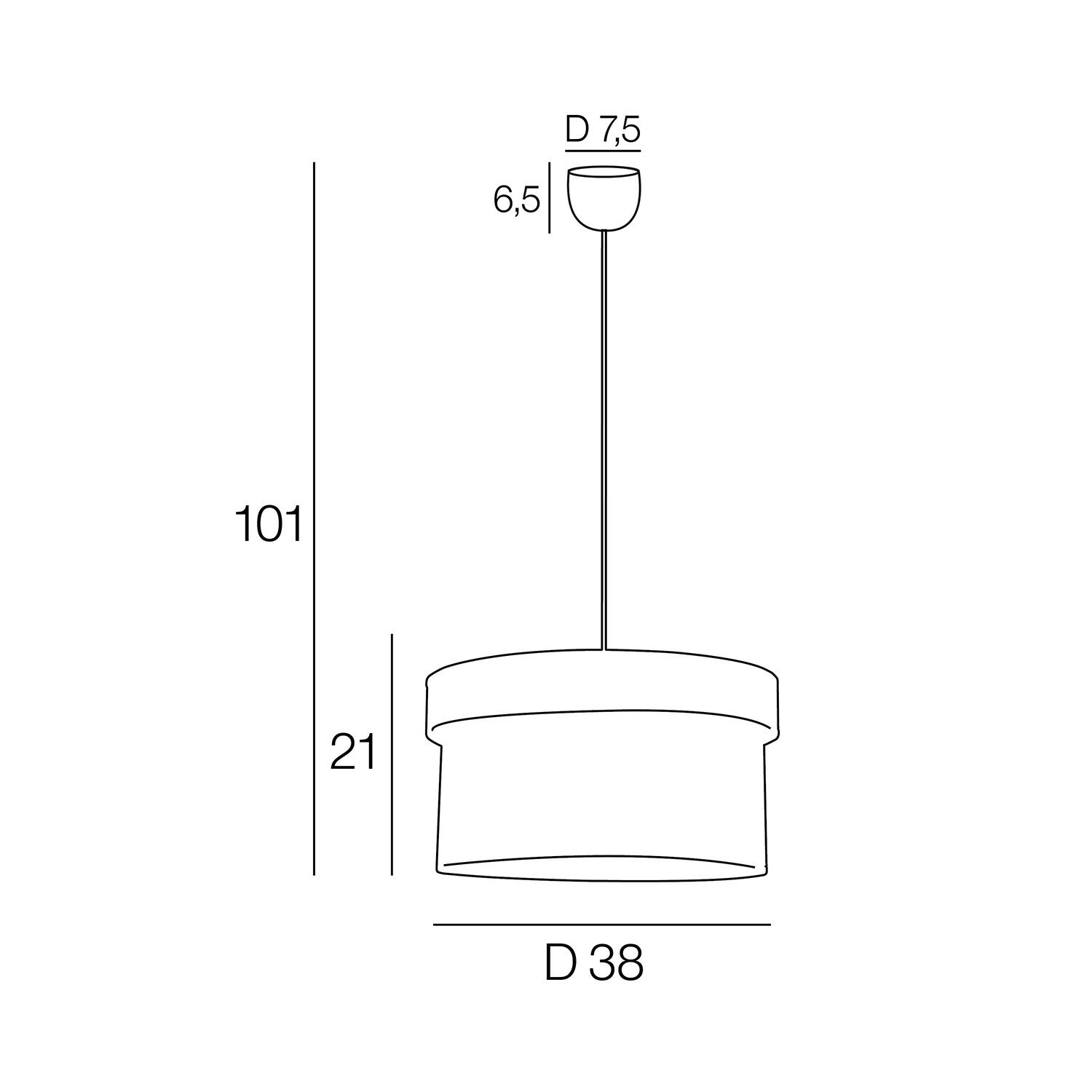 Suspension Amman, coton, bleu, Diam.38 cm, E27 - 6