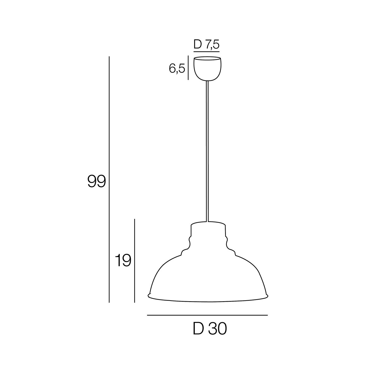 Suspension Canteen acier, blanc, Diam.30 cm, E27 - 11