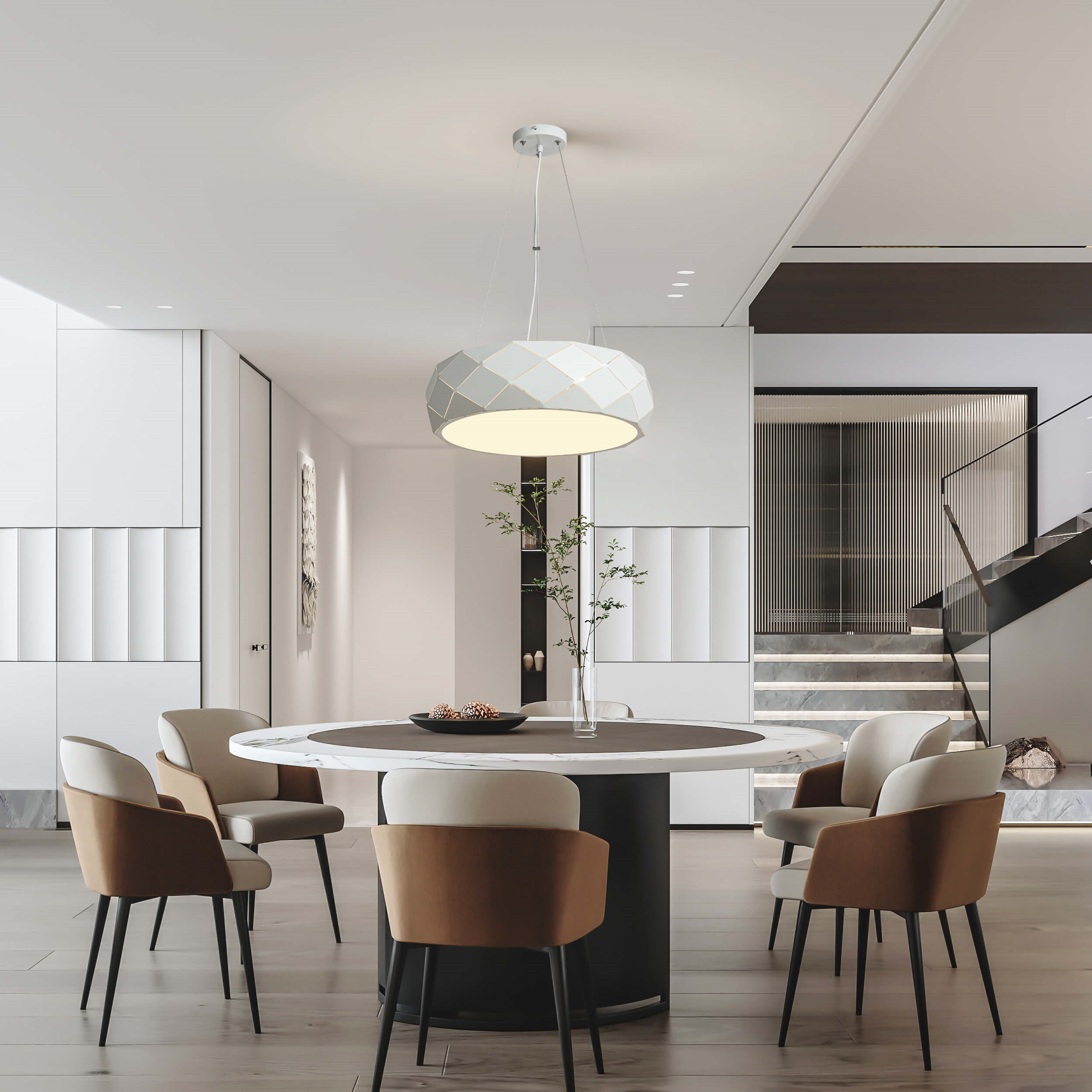 Lampa wisząca Reus biała E27 Light Prestige - 2