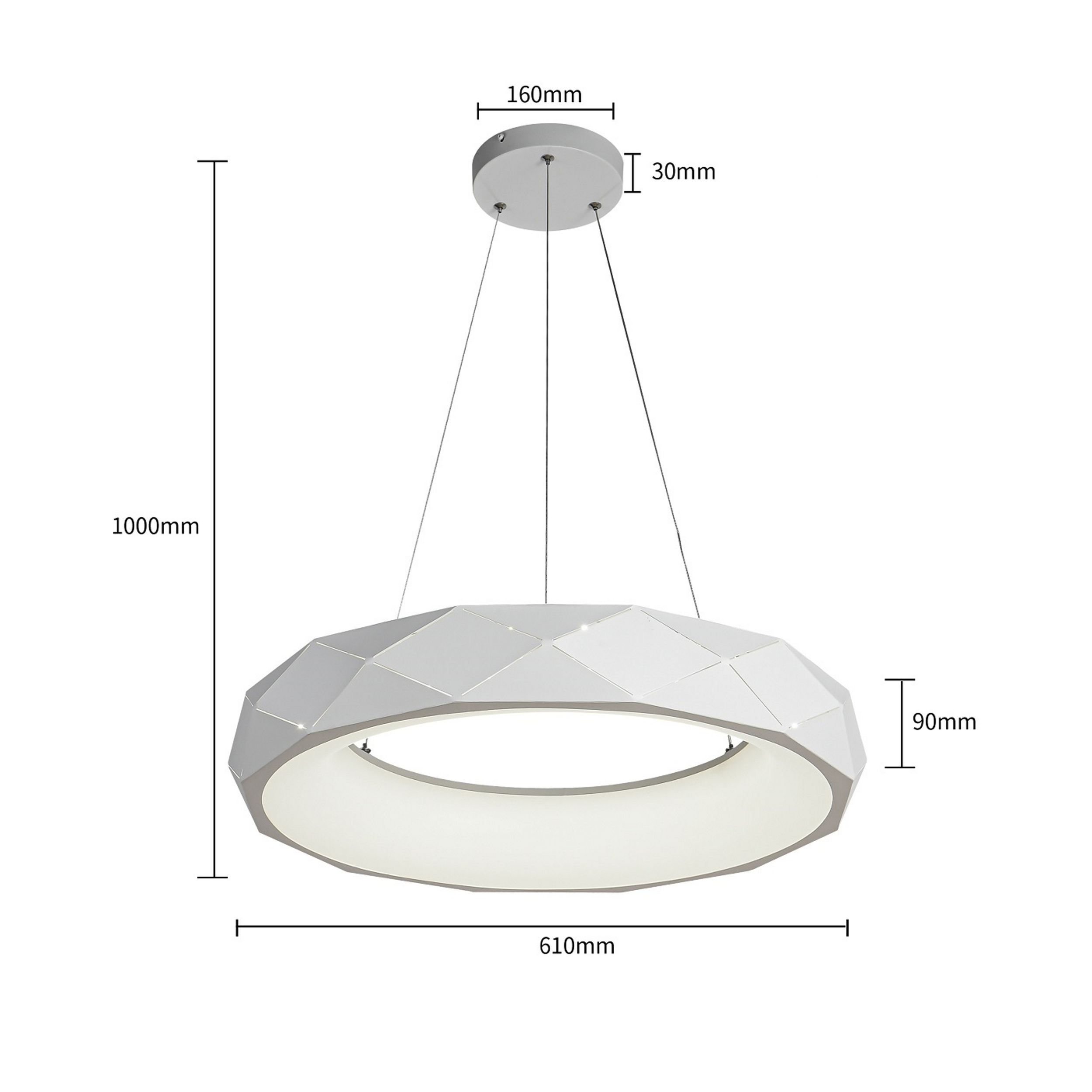 Lampa wisząca Reus biała 3240 lm LED Light Prestige - 6
