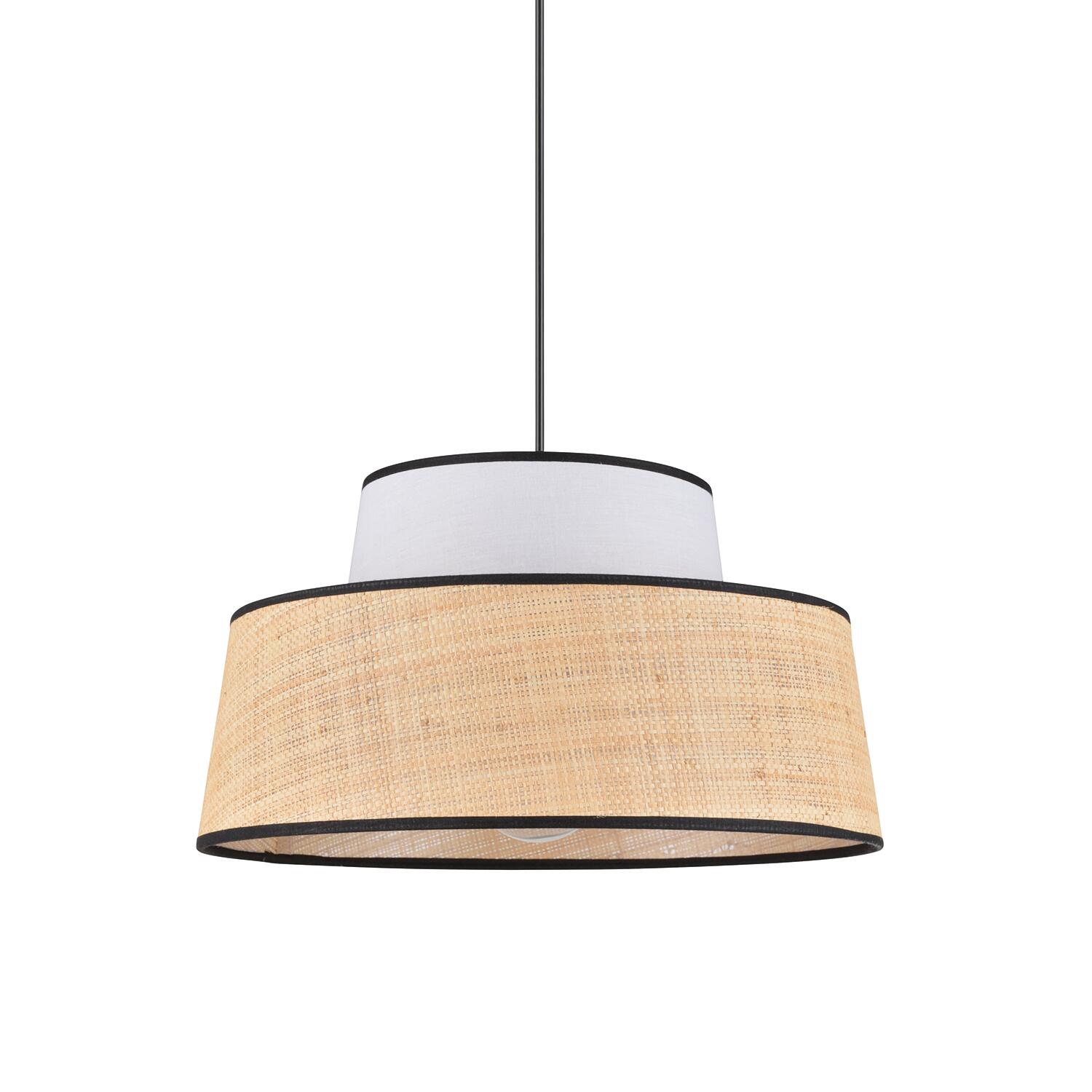 Suspension Mallorca raphia, blanc, Diam.38 cm, E27 - 4