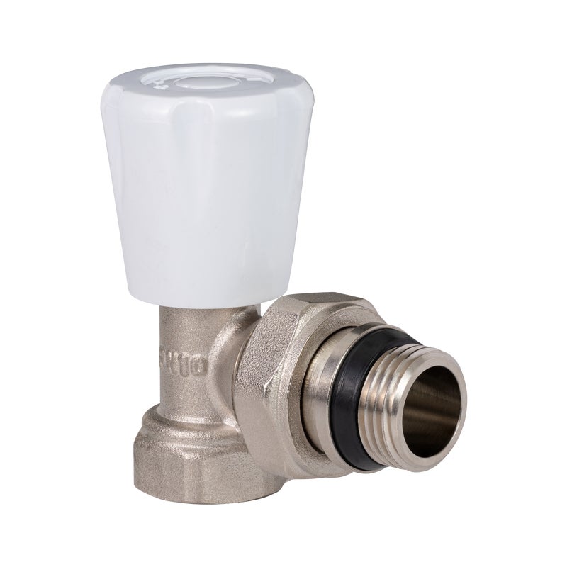 Zawór wewnętrzny KĄTOWY z głowicą 1/2" 15/21mm EQUATION