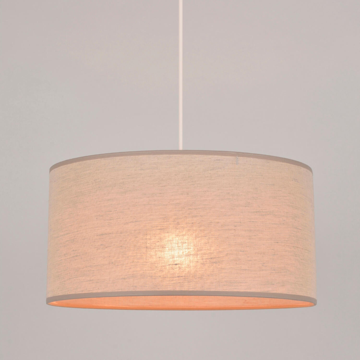 Suspension Cylindre coton, grège, Diam.38 cm, E27 - 3