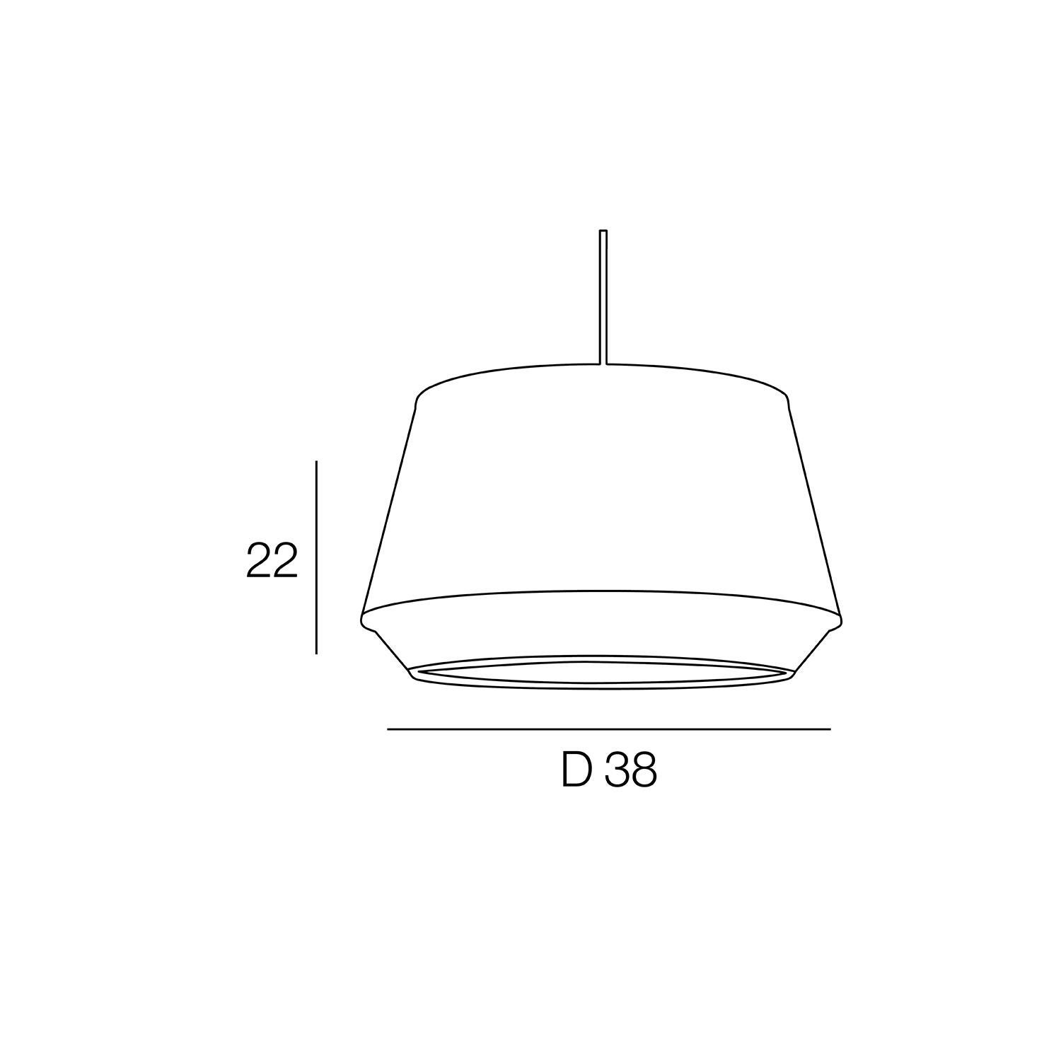Lámpara de techo colgante de algodón beige 1 luz E27 Sír 38 cm y altura regulable - 6