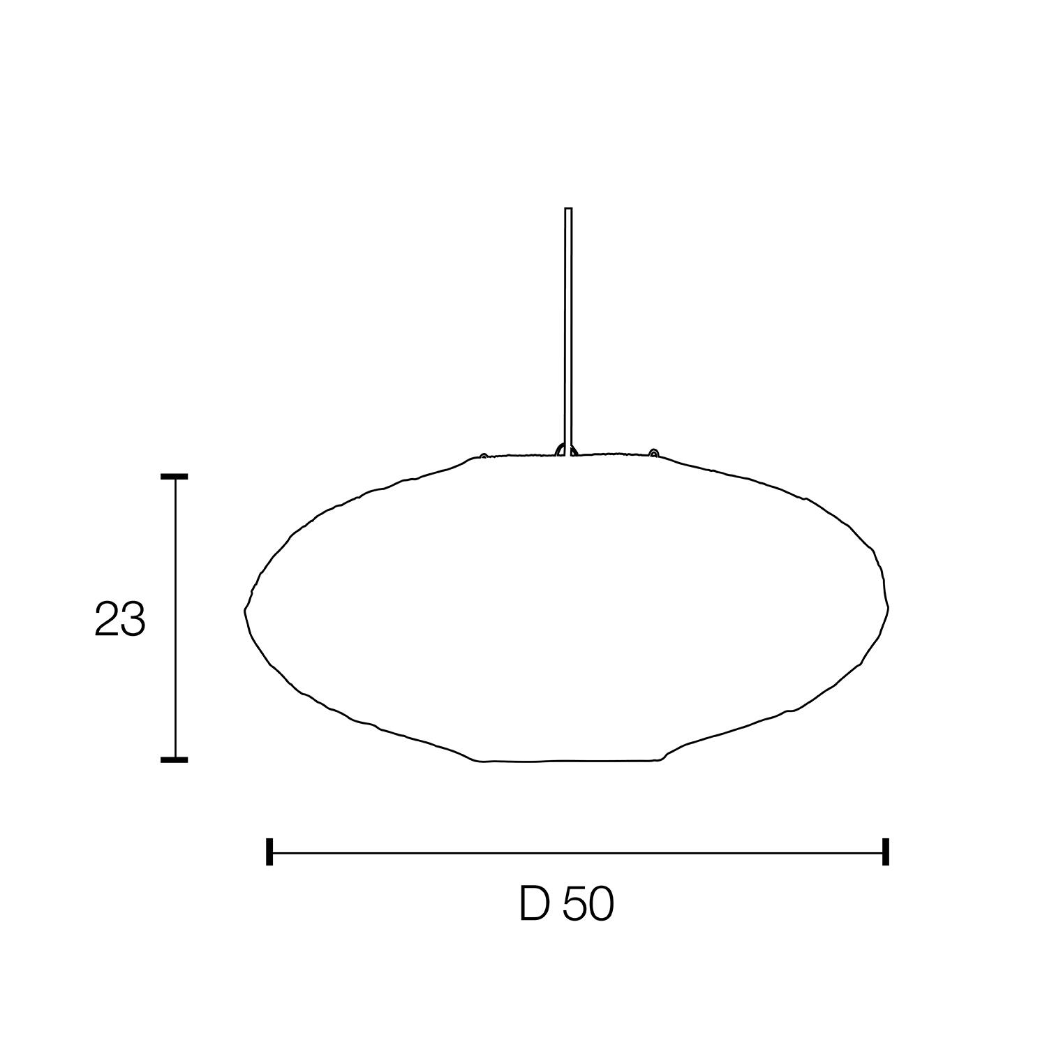 Suspension Ovale, coton, noir, Diam.50 cm, E27 - 9