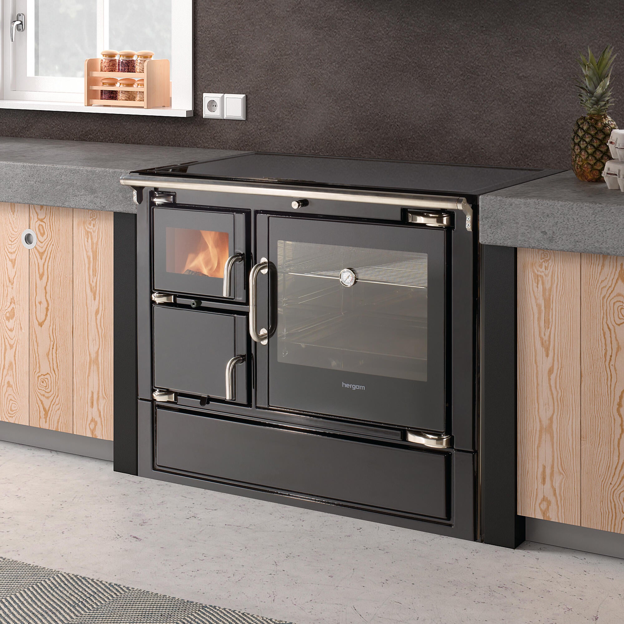 Cocina de leña hergom eclecsys 100 de 8 kw