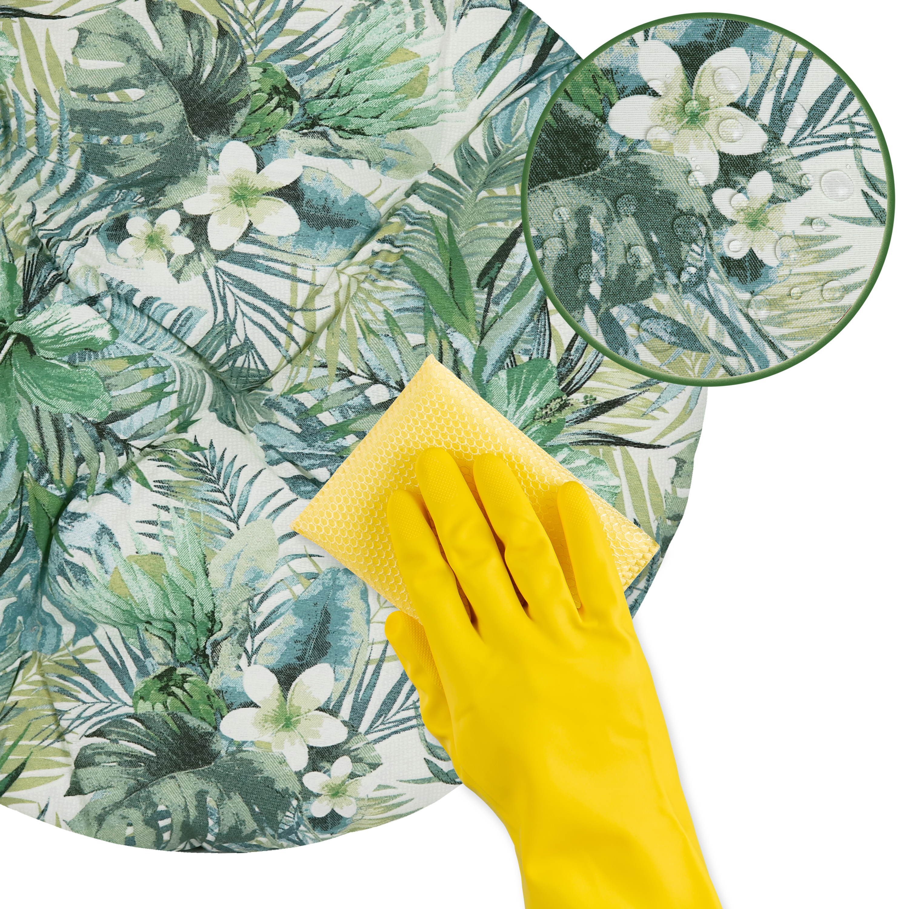 Poduszka na fotel, podłogę Brasil Jungle zielona 60 - 3