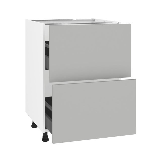 Mueble bajo de cocina Delinia ID Viena gris mate 76,8X60 cm 2CAC