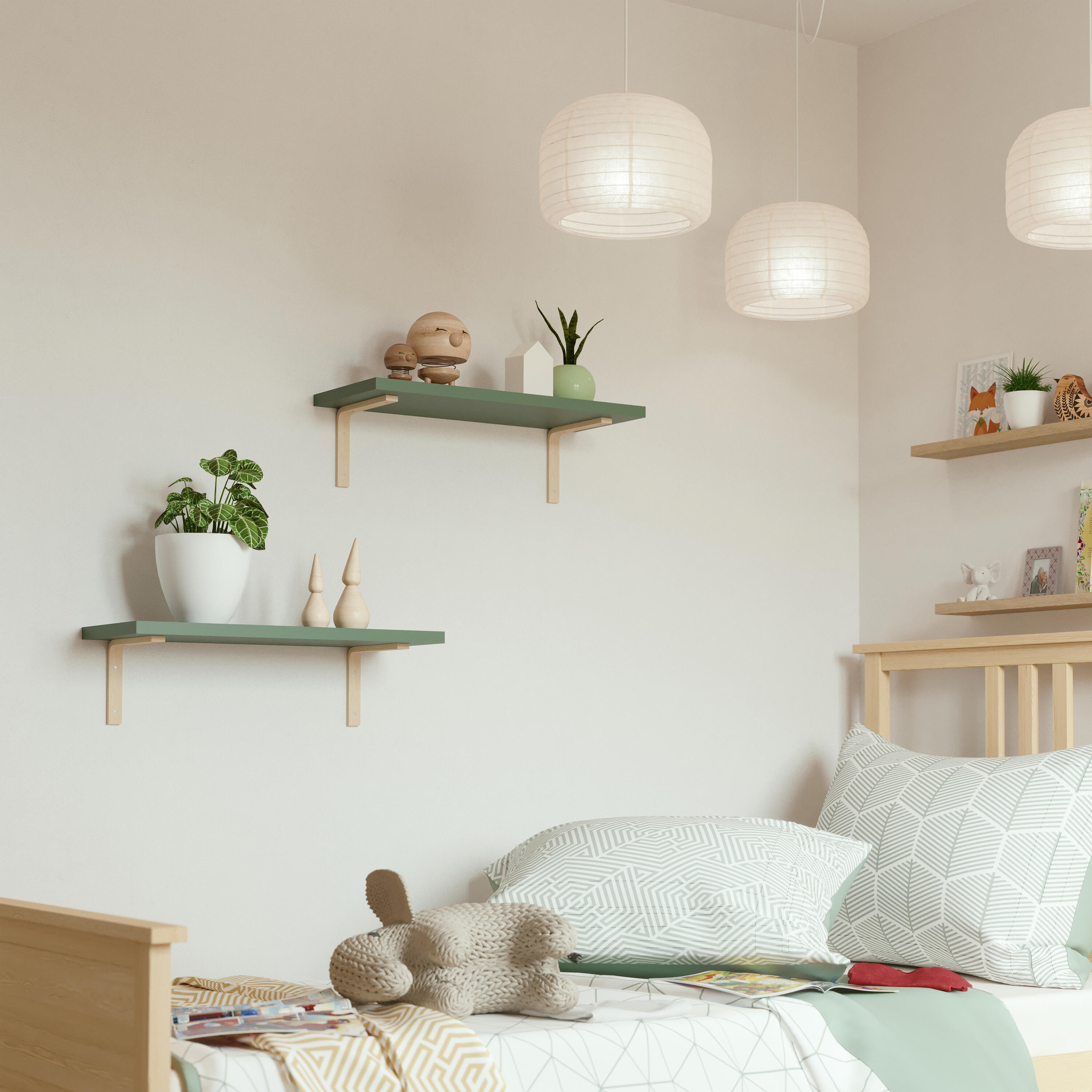 2 escuadras para baldas Spaceo Ply en madera Alt. 15 x An 20 cm, carga máxima 20 kg - 5